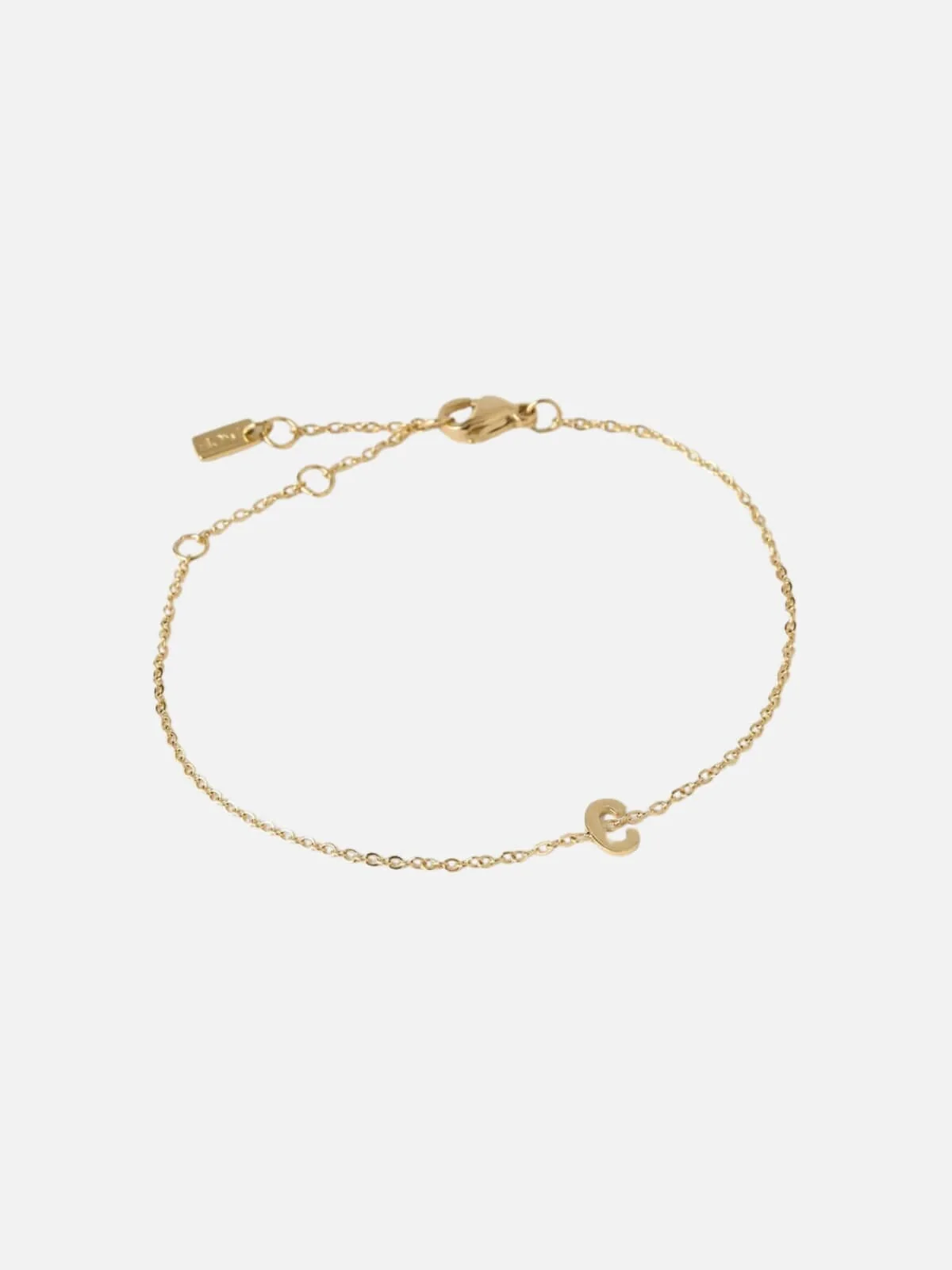 Mini Initial Bracelet - Gold - Image 4