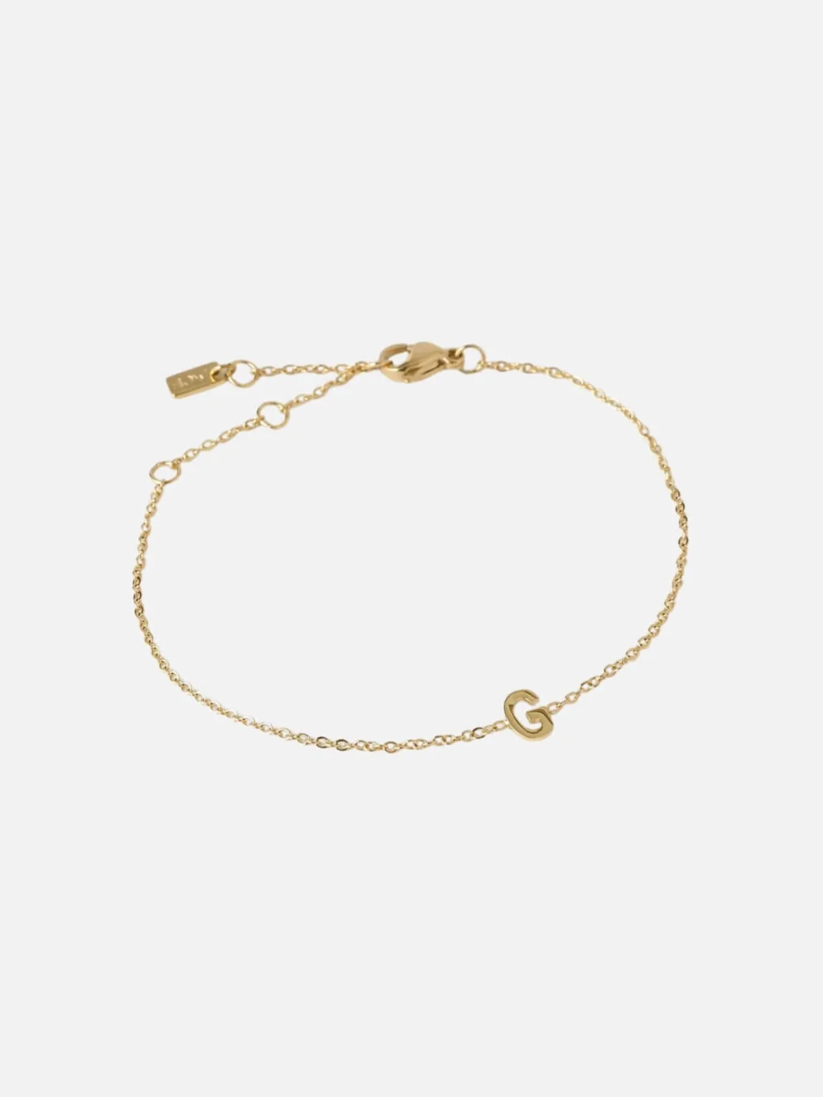 Mini Initial Bracelet - Gold - Image 5