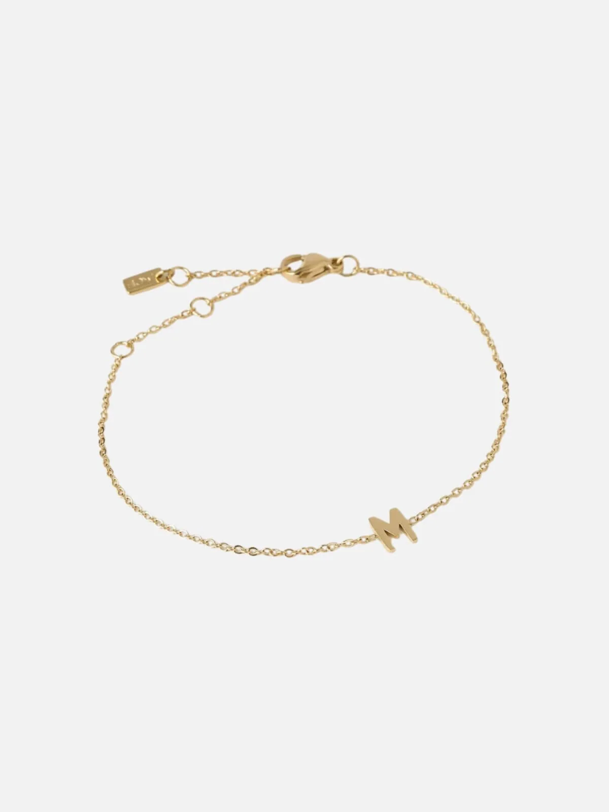 Mini Initial Bracelet - Gold - Image 7