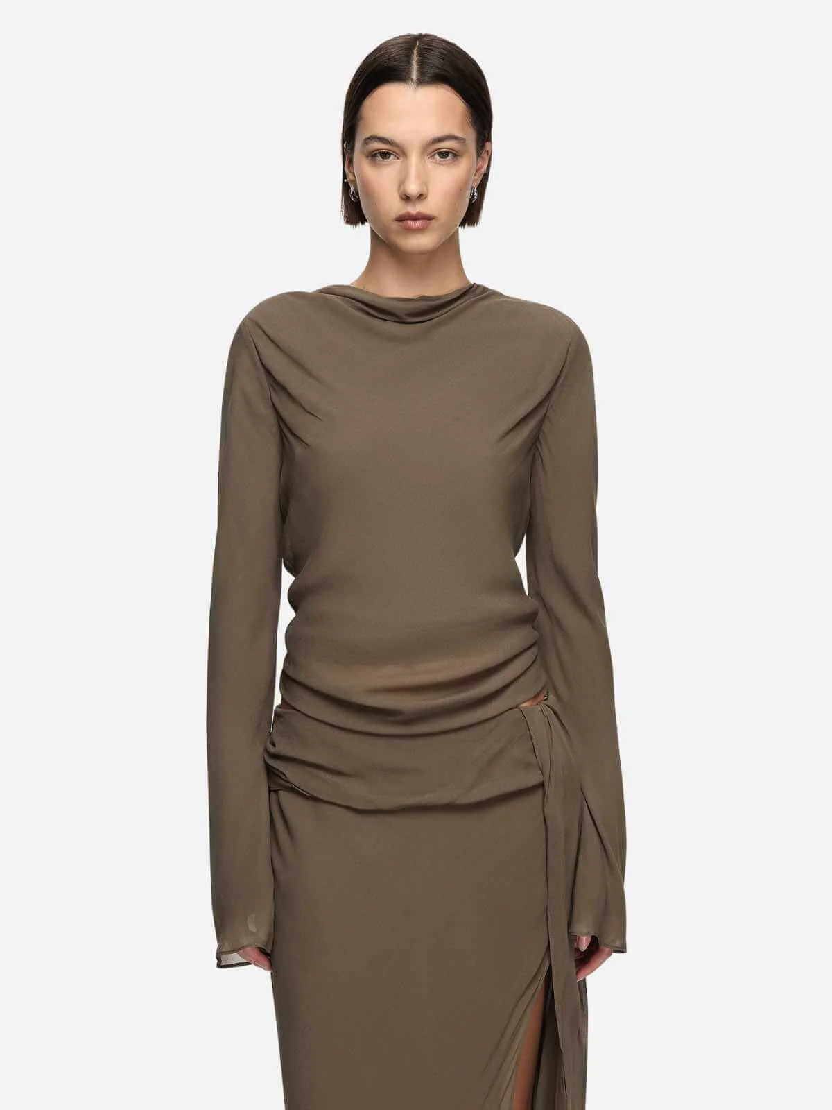 Briya Long Sleeve Top - Twig - Image 3