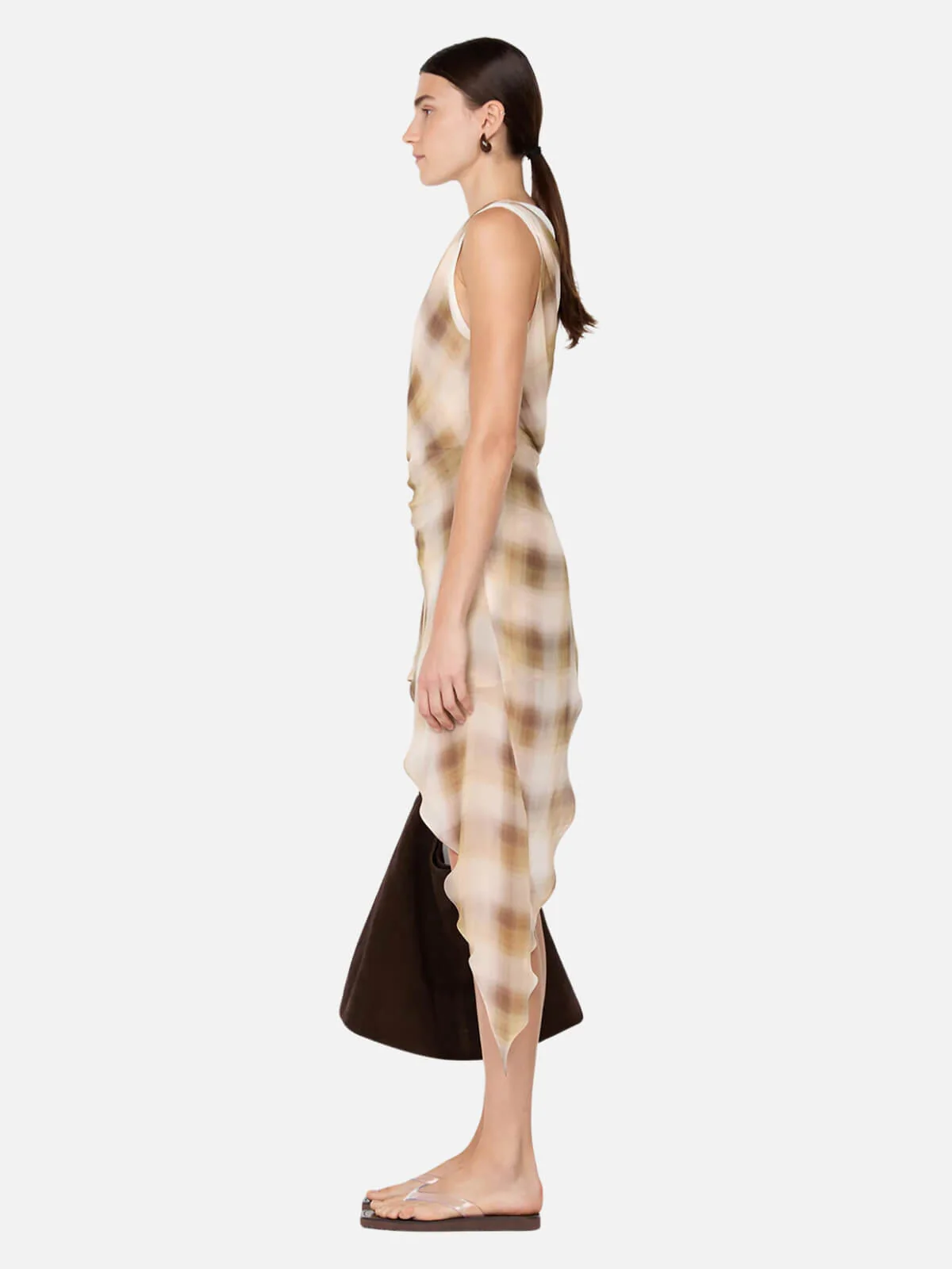 Eliana Mini Dress - Dune Check - Image 3