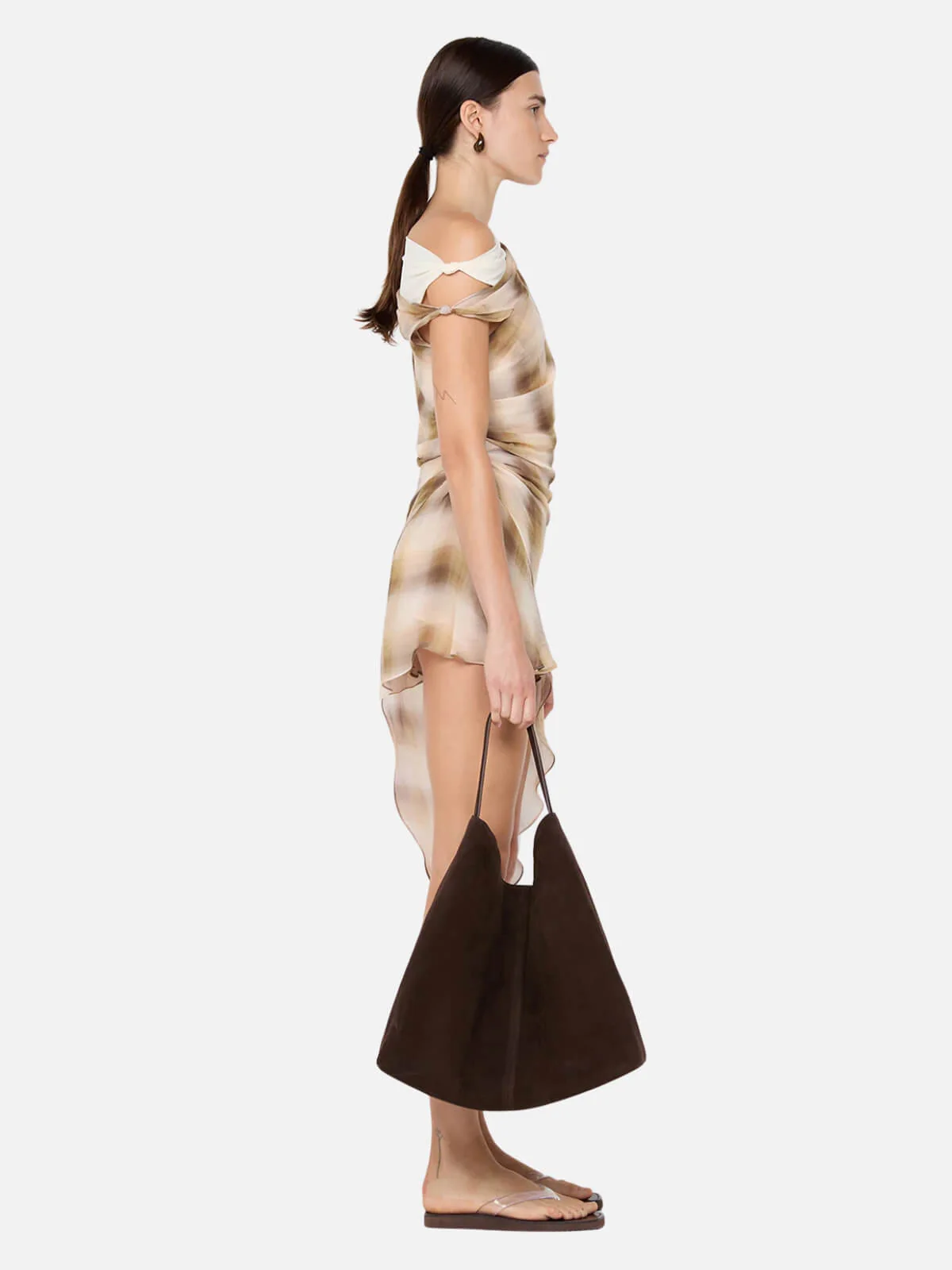 Eliana Mini Dress - Dune Check - Image 4