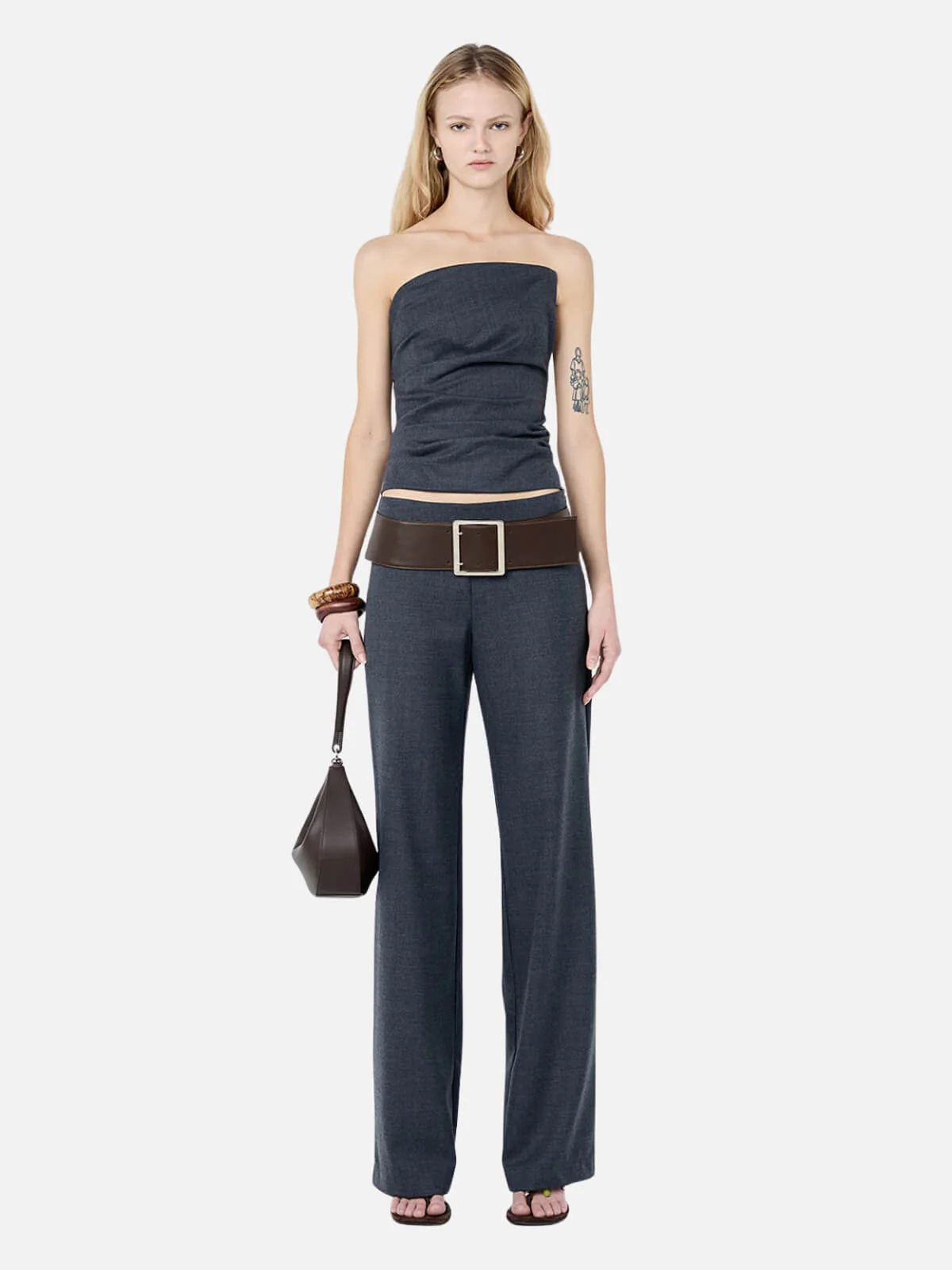 Ellis Straight Leg Pant - Charcoal