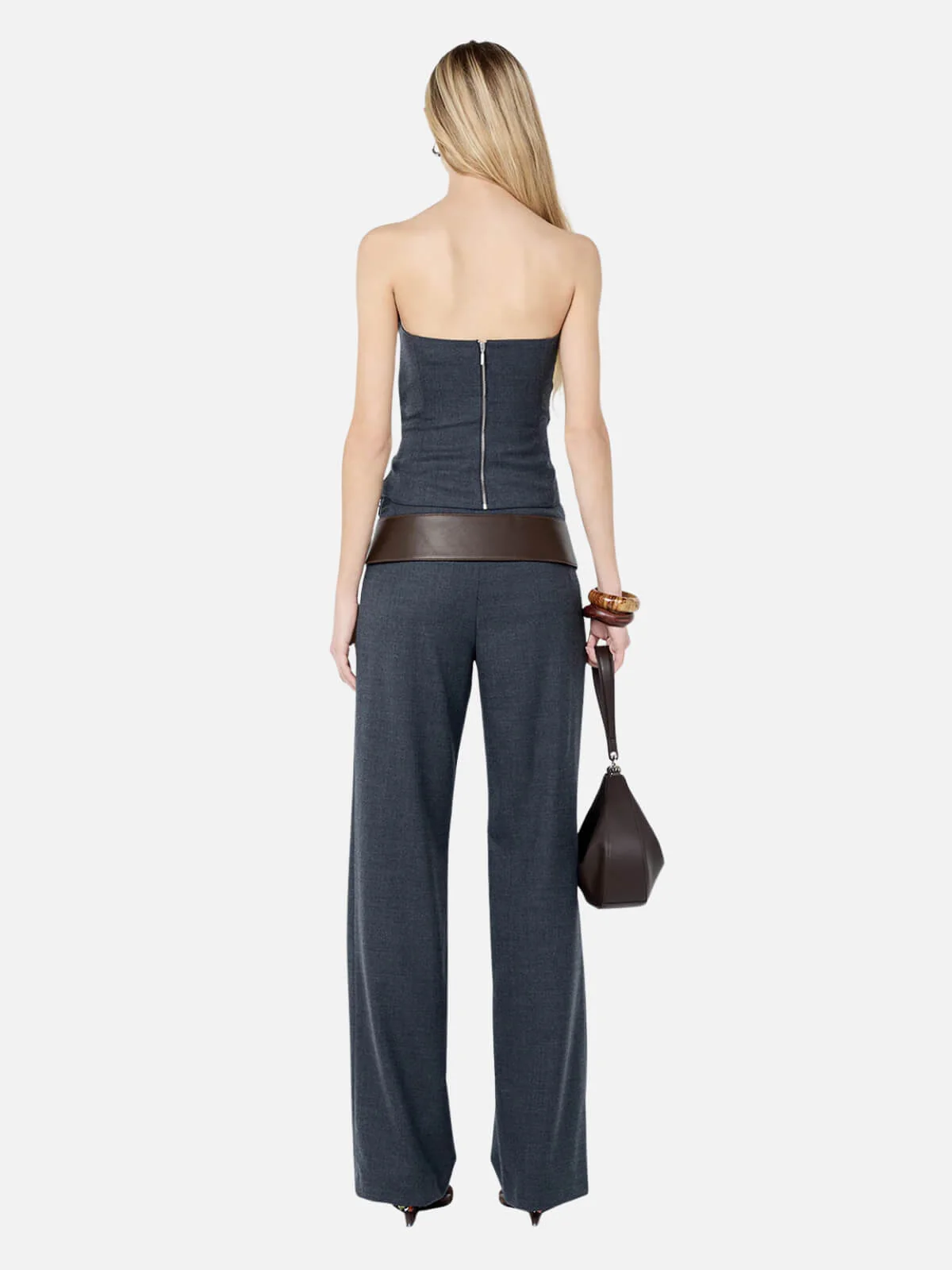 Ellis Straight Leg Pant - Charcoal - Image 2