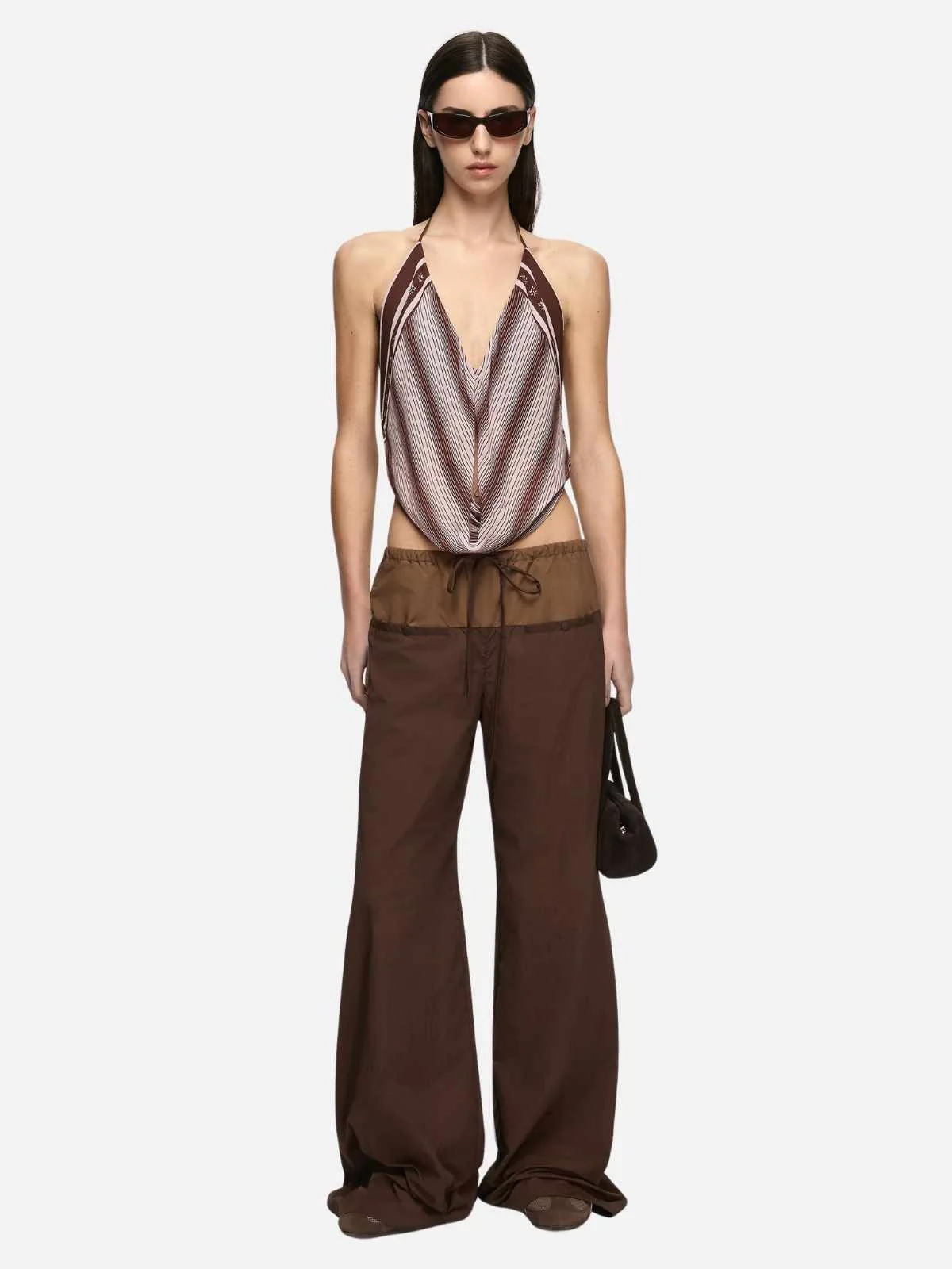 Evely Halter Top - Geo Scarf Print