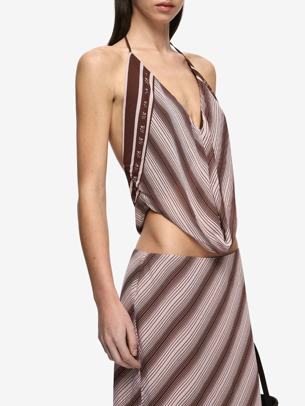 Evely Halter Top - Geo Scarf Print - Image 3