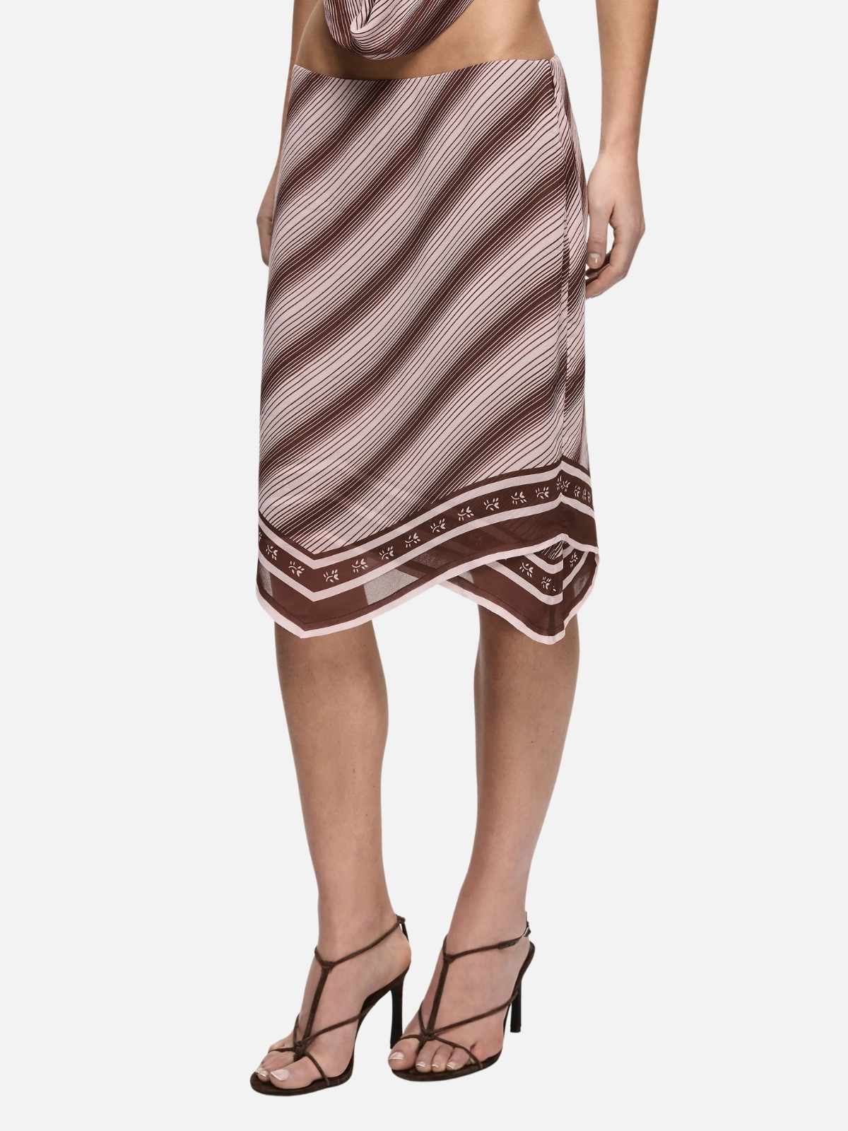 Evely Midi Skirt - Geo Scarf Print - Image 3