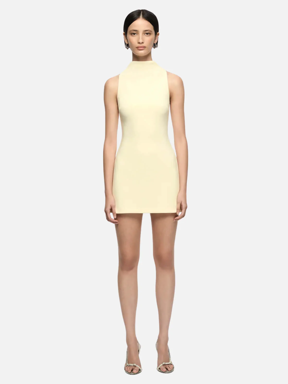 Gemma Racer Mini Dress - Lemon Sorbet