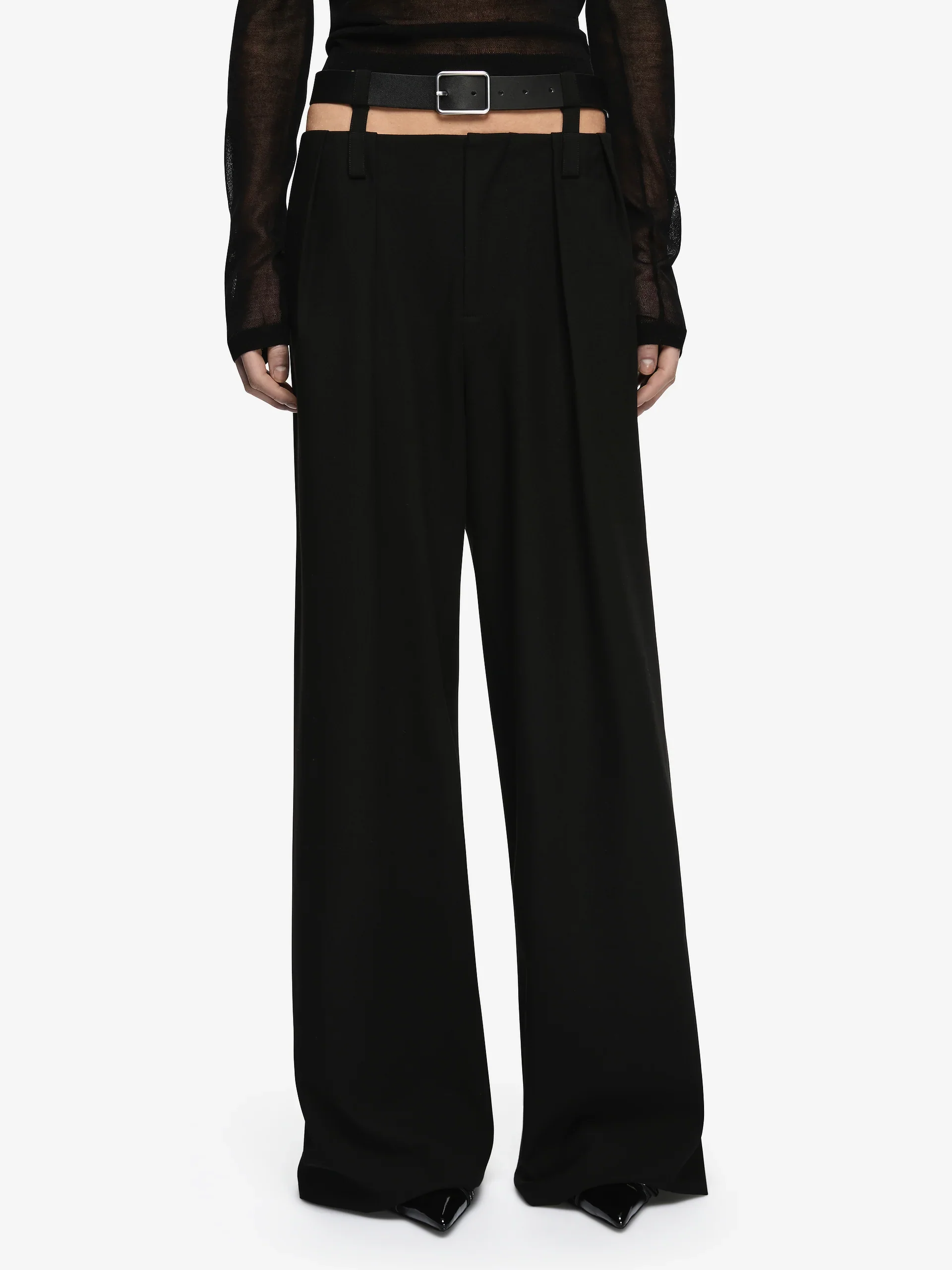 Henley Belt Pant - Black - Image 3
