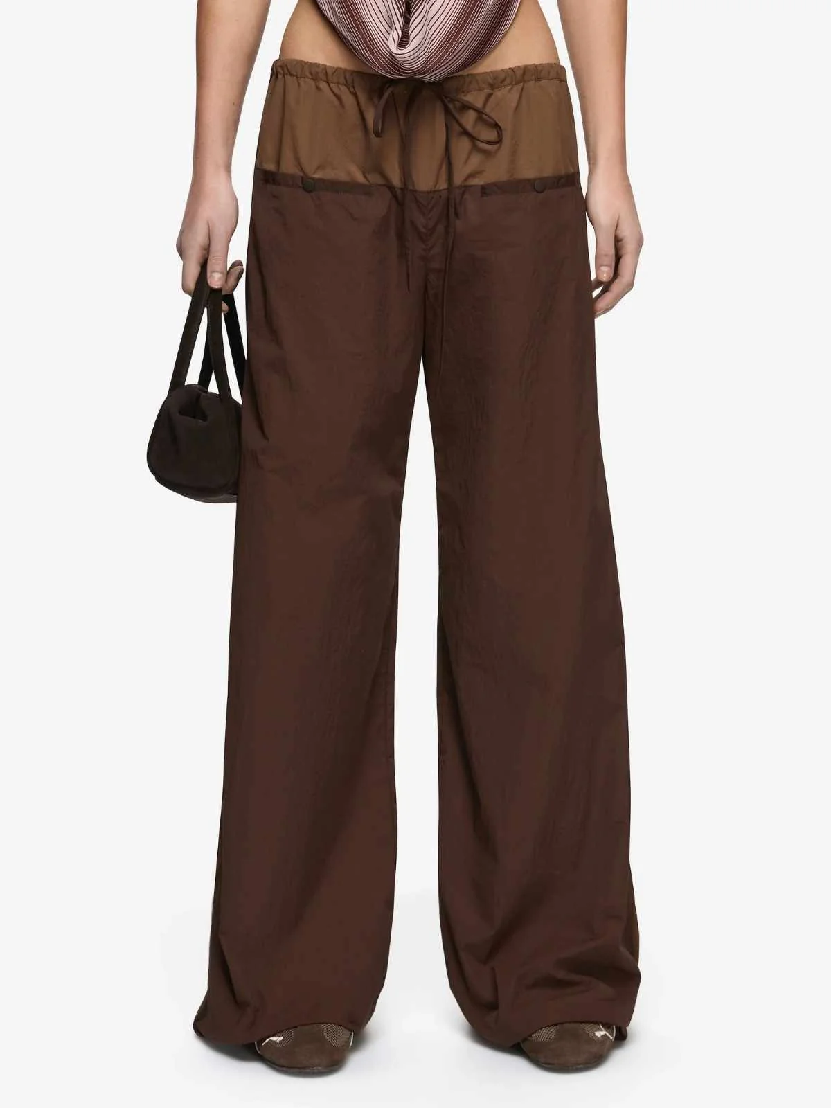 Laney Fold Pant - Chocolate/Coffee - Image 3