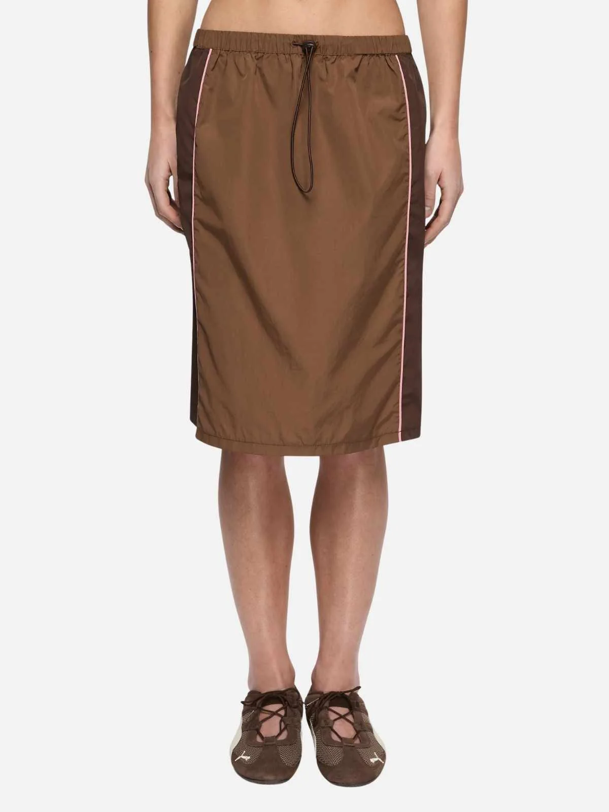 Laney Midi Skirt - Chocolate/Coffee - Image 3