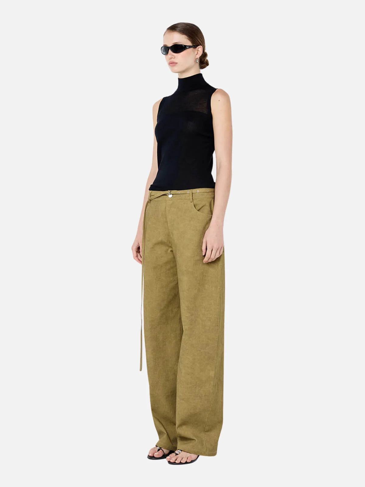 Melrose Sleeveless Skivvy - Black - Image 3