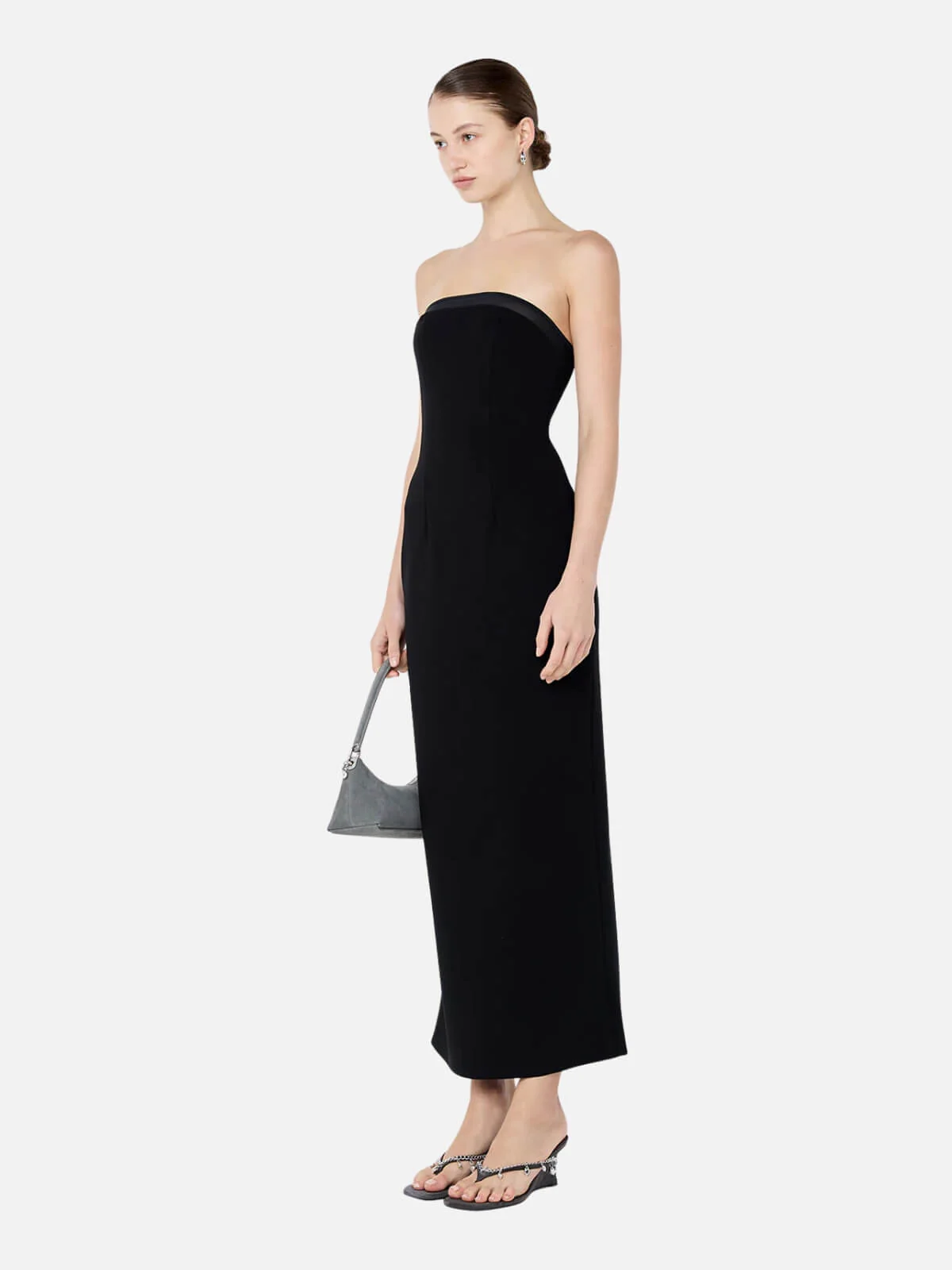 Romee Strapless Midi Dress - Black - Image 3