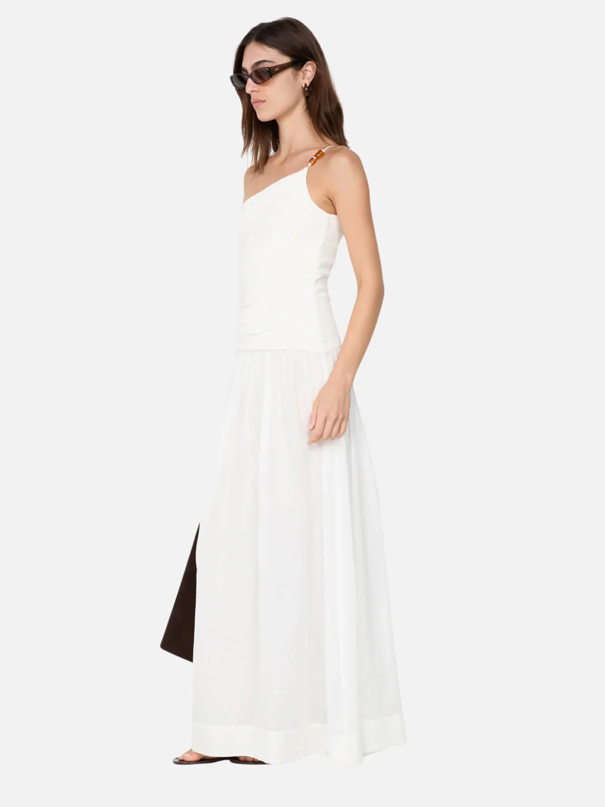 Sabrine Asym Maxi Dress - Ivory - Image 3