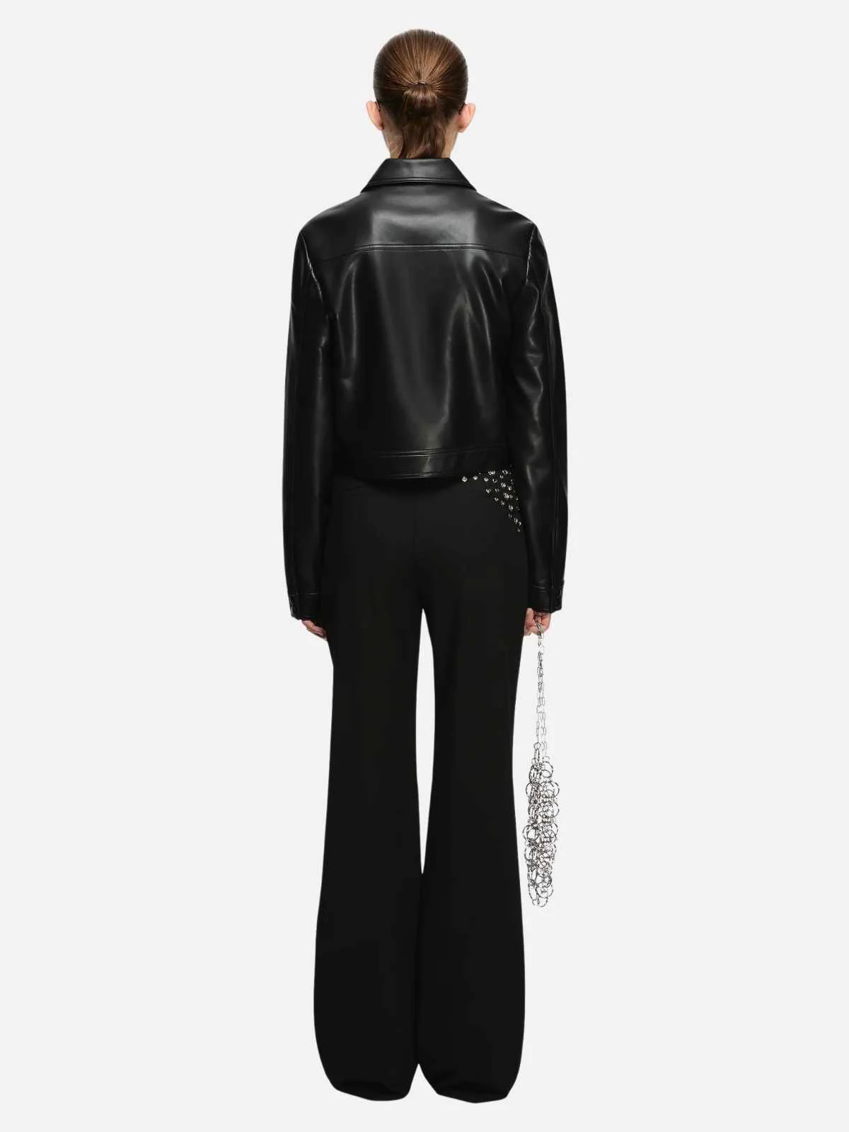 Saphira Cropped Jacket - Black - Image 2