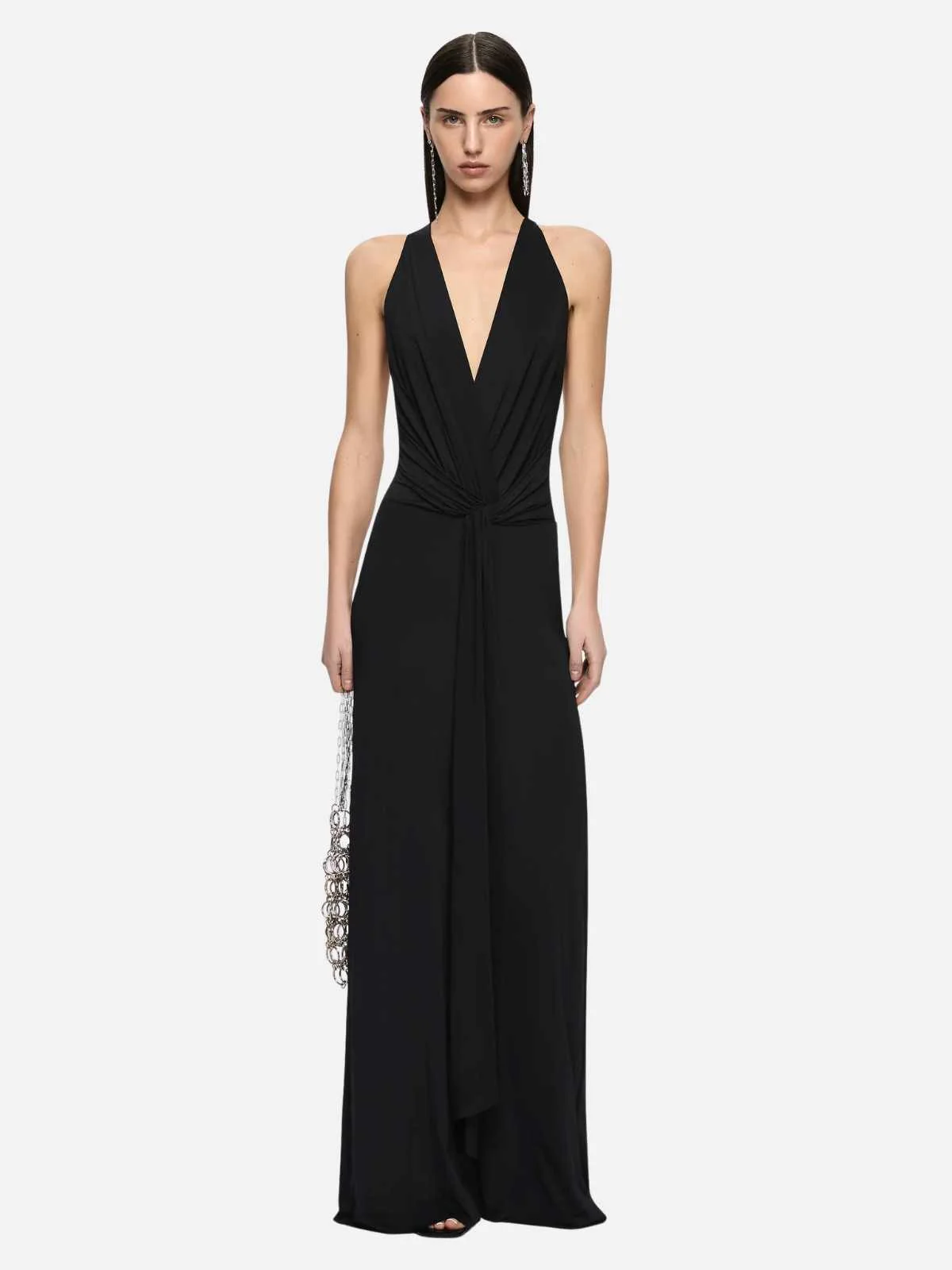 Thalia V Maxi Dress - Black