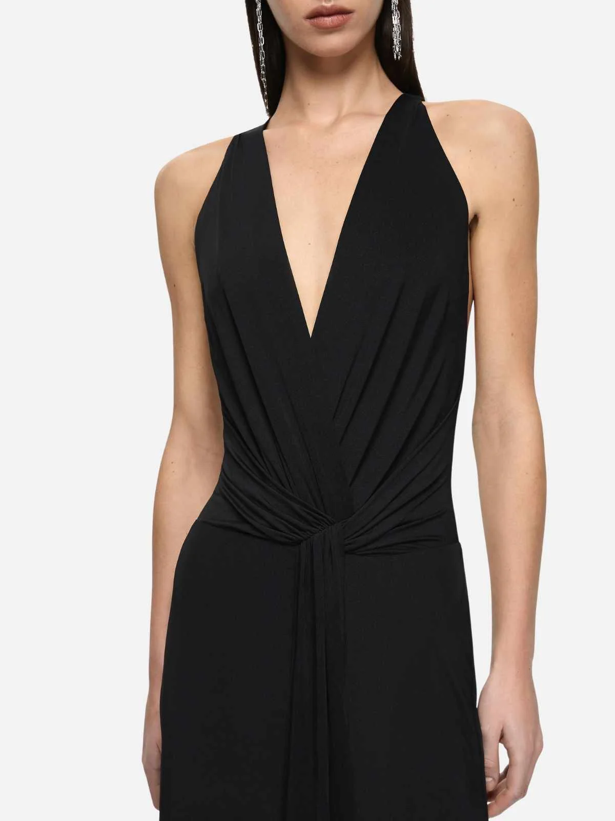 Thalia V Maxi Dress - Black - Image 3