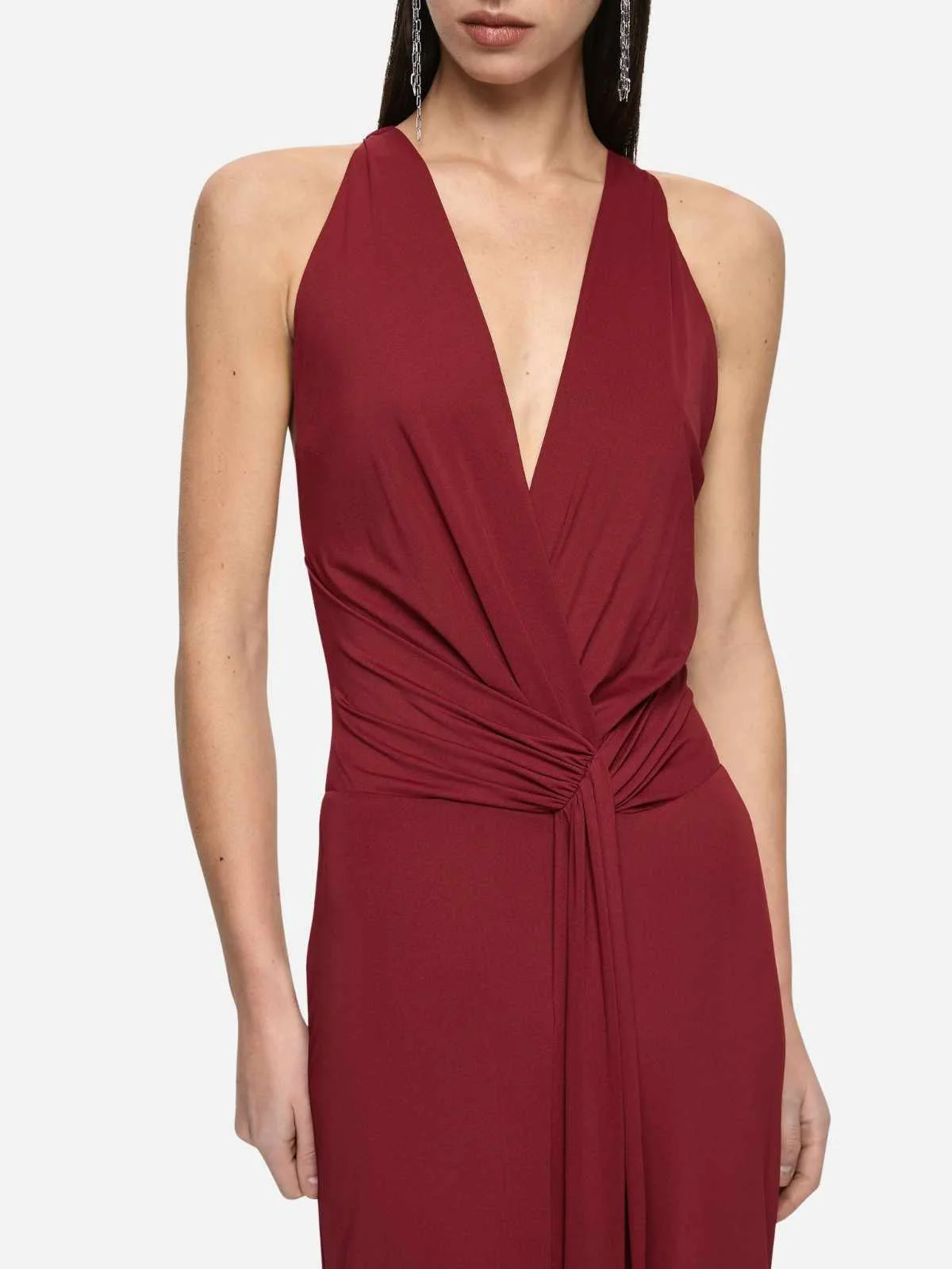 Thalia V Maxi Dress - Syrah - Image 3