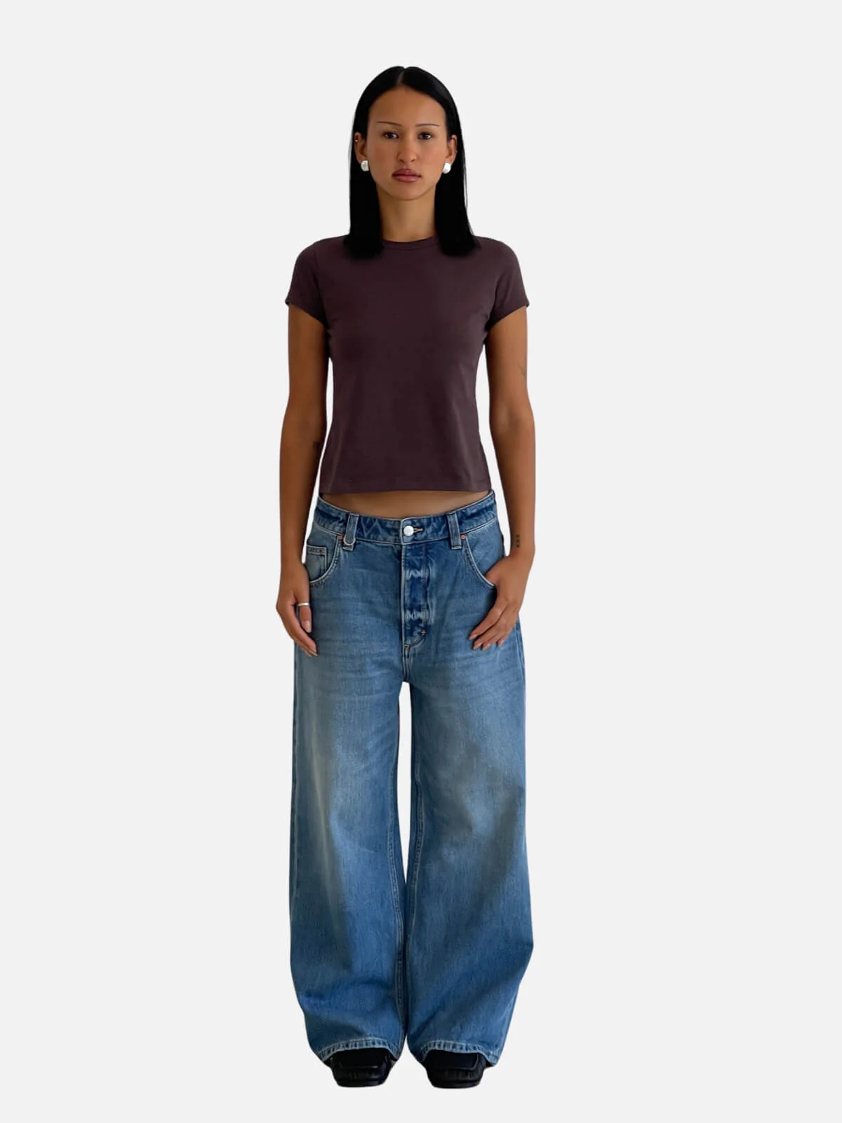Laina Baby Tee - Brown