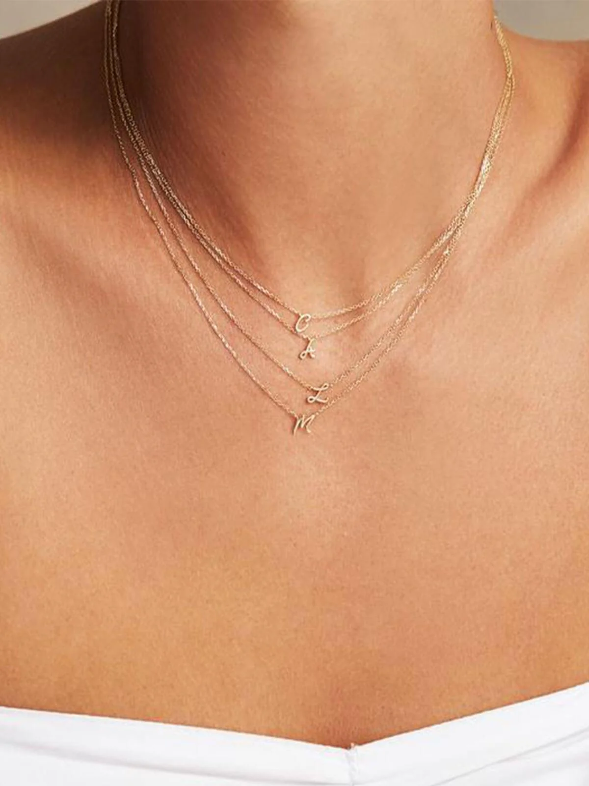 14K Gold Love Letter Necklace - Image 3