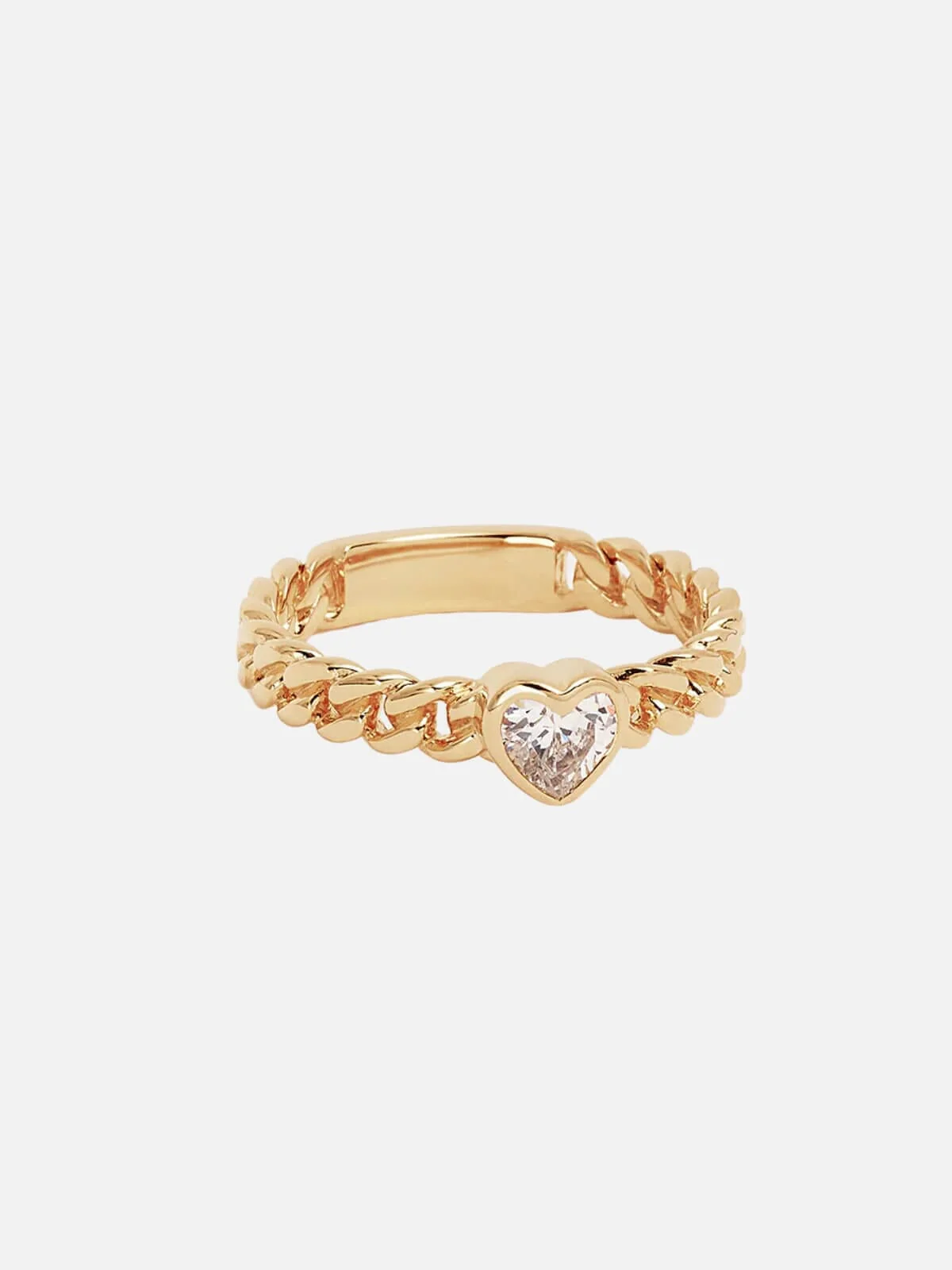 18k Gold Vermeil Radiant Heart Engravable Ring
