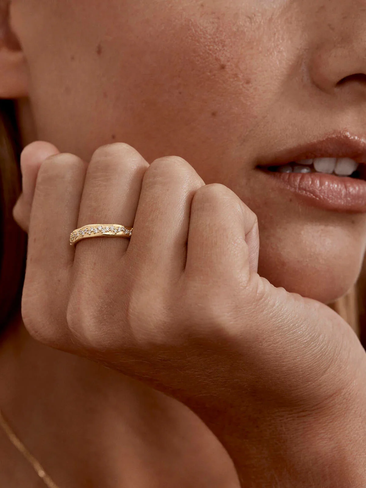 18k Gold Vermeil Scattered Light Ring - Image 2