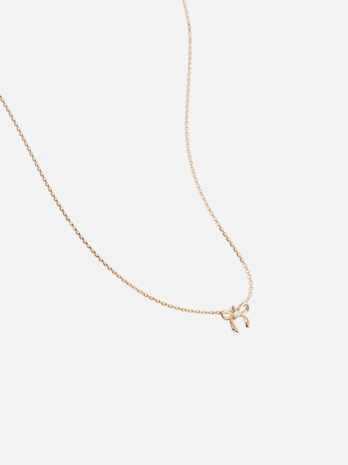Forever More Bow Necklace - 18K Gold