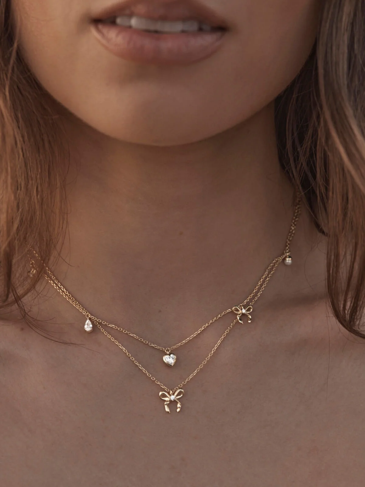 Forever More Bow Necklace - 18K Gold - Image 2