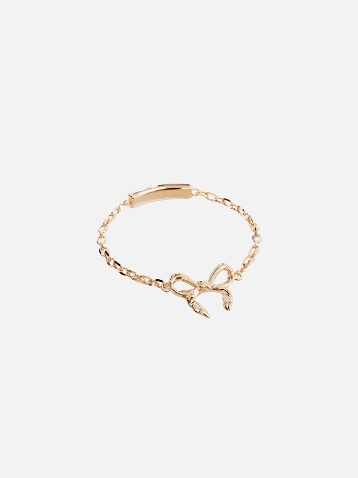 Forever More Chain Bow Ring - 18K Gold
