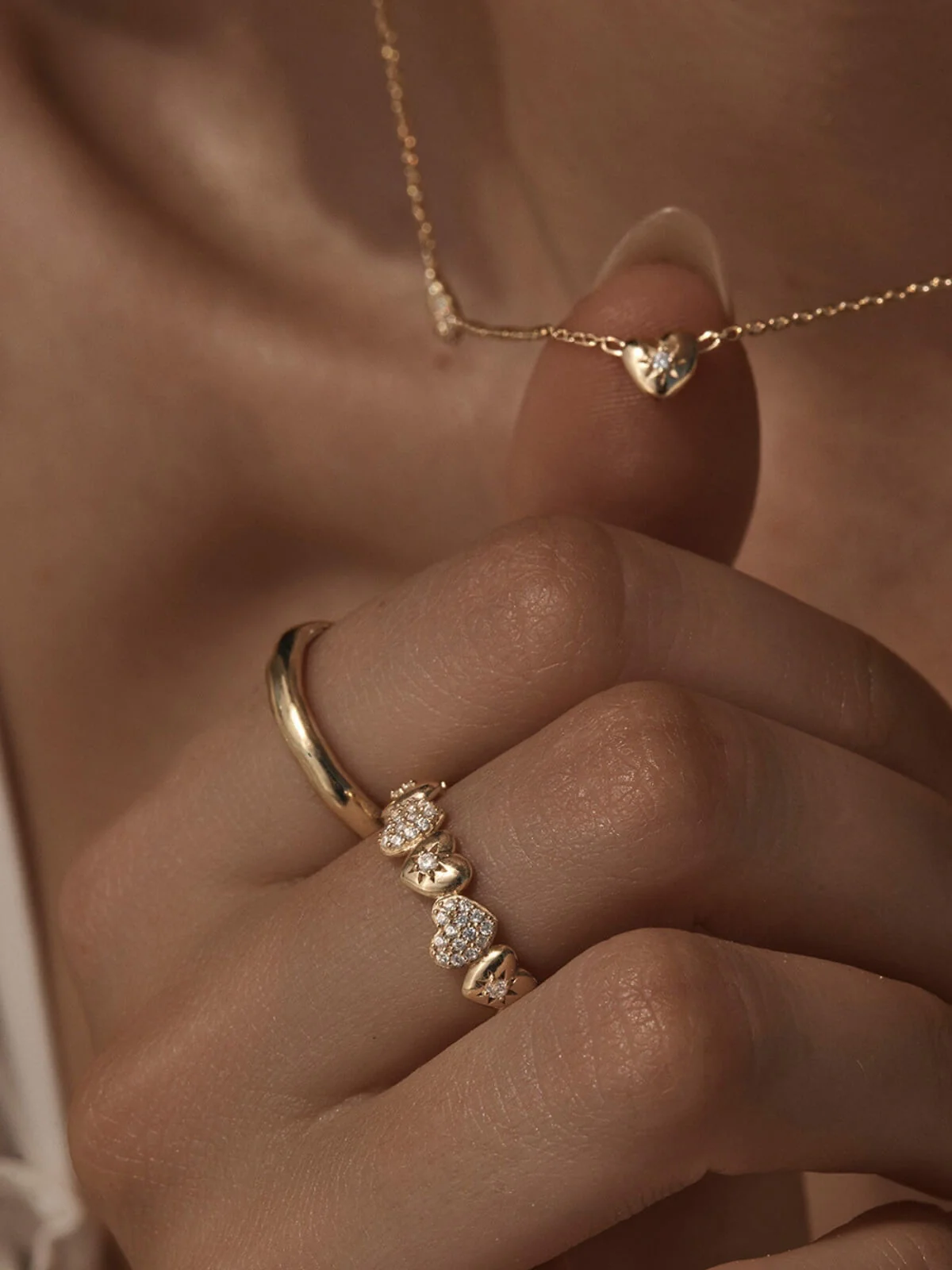 You Have My Heart Band Ring - 18K Gold - Image 2
