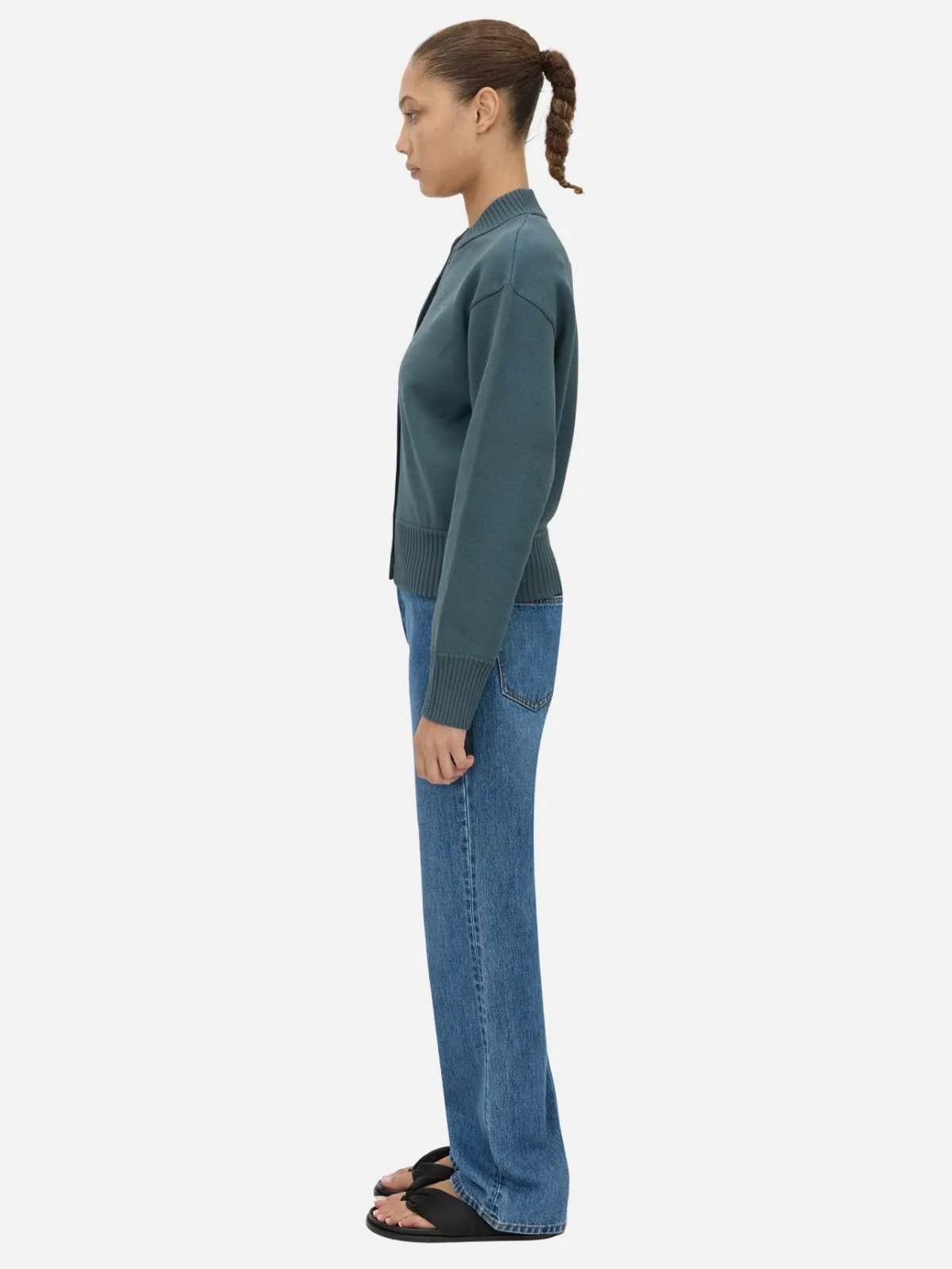 Amedeo Knit Jacket - Charcoal Melange - Image 3