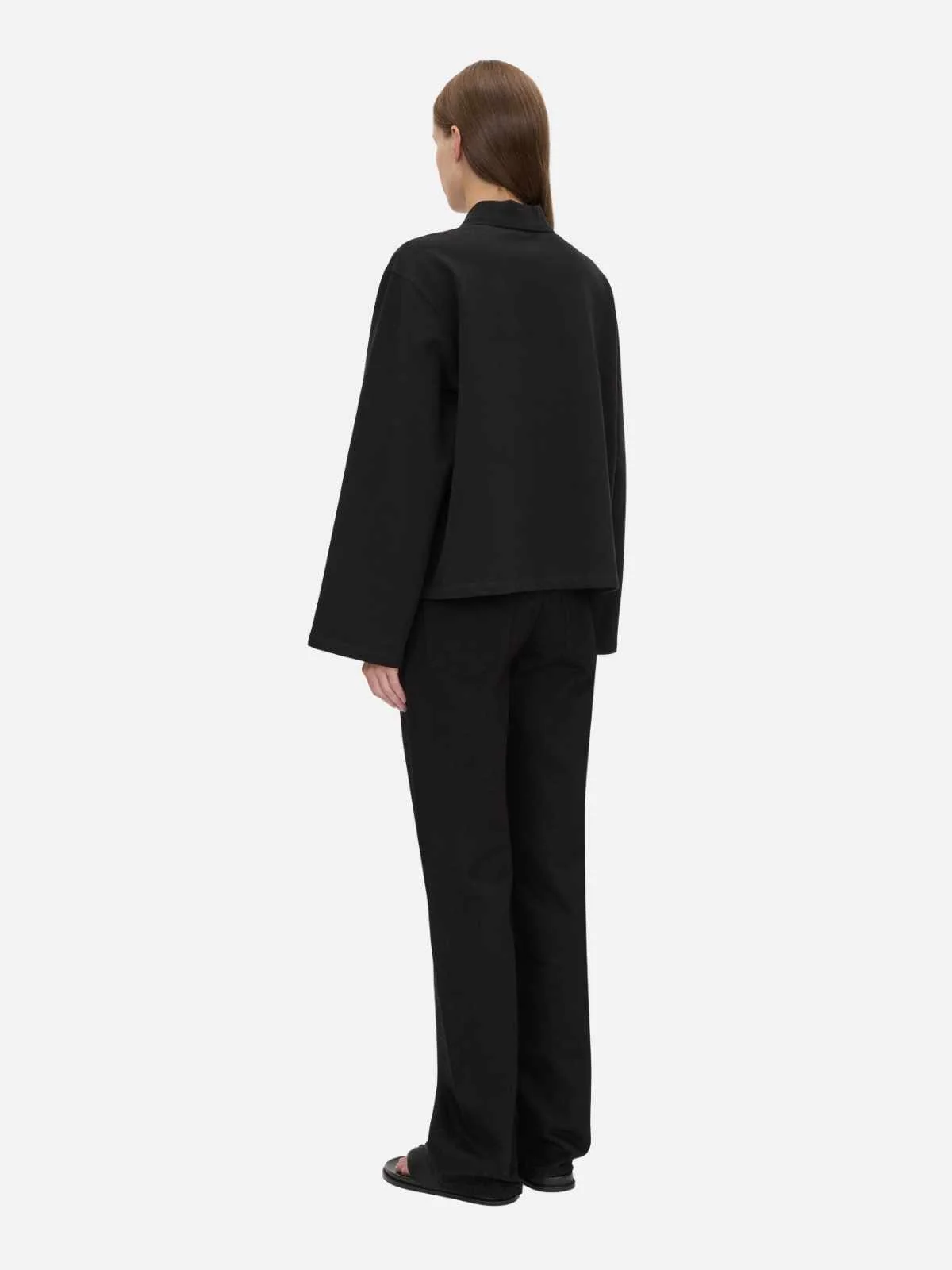 Moreno Long Slv Polo Top - Black - Image 2