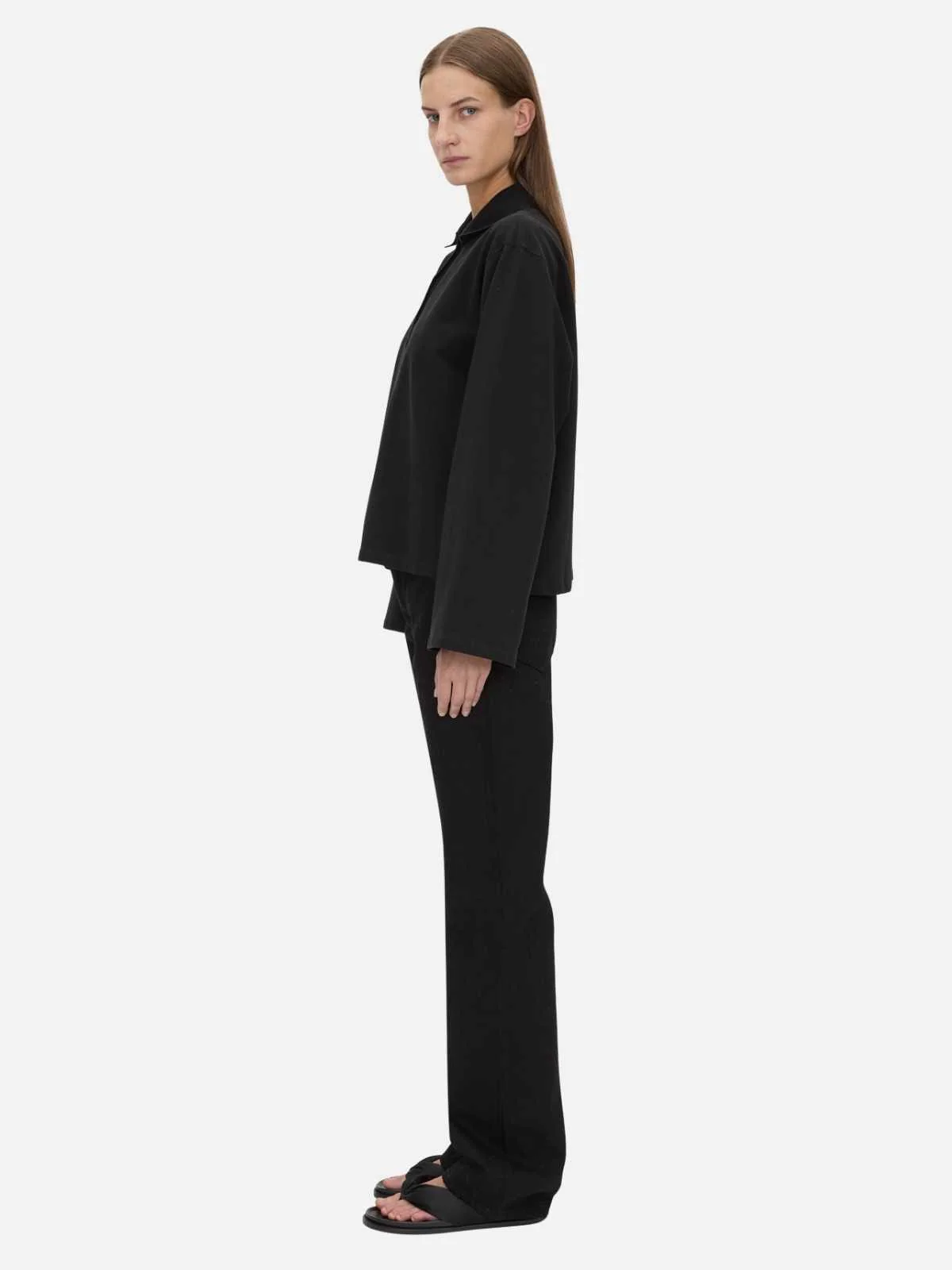 Moreno Long Slv Polo Top - Black - Image 3