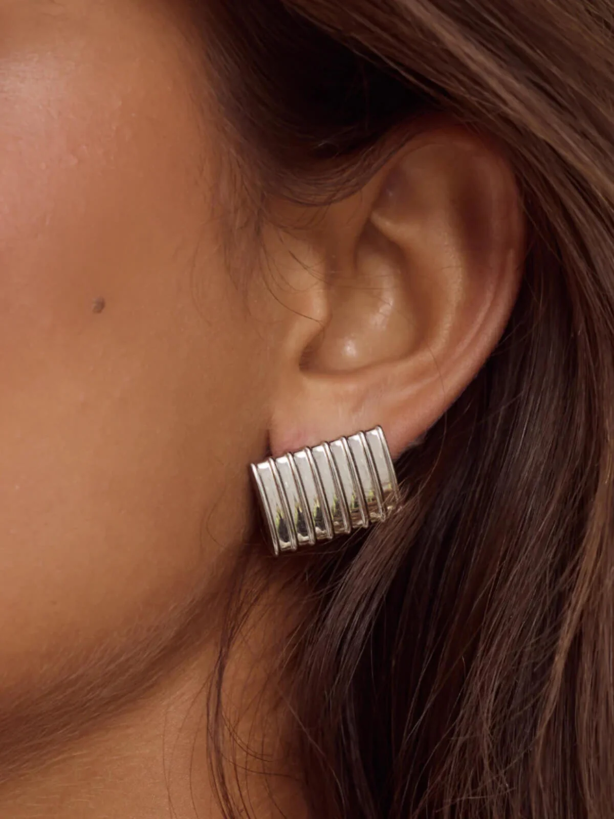 Tabi Earrings - Silver - Image 2