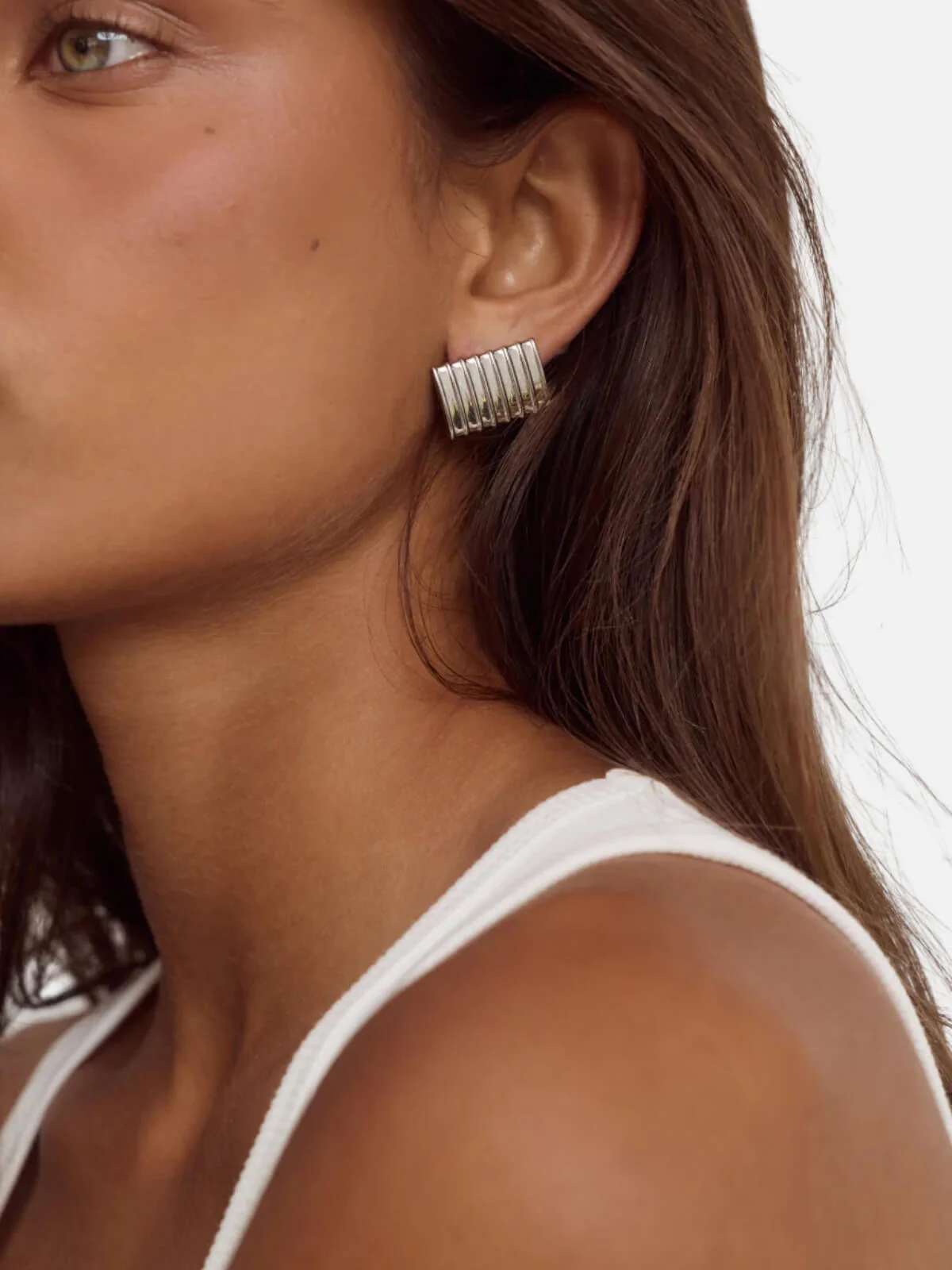 Tabi Earrings - Silver - Image 3