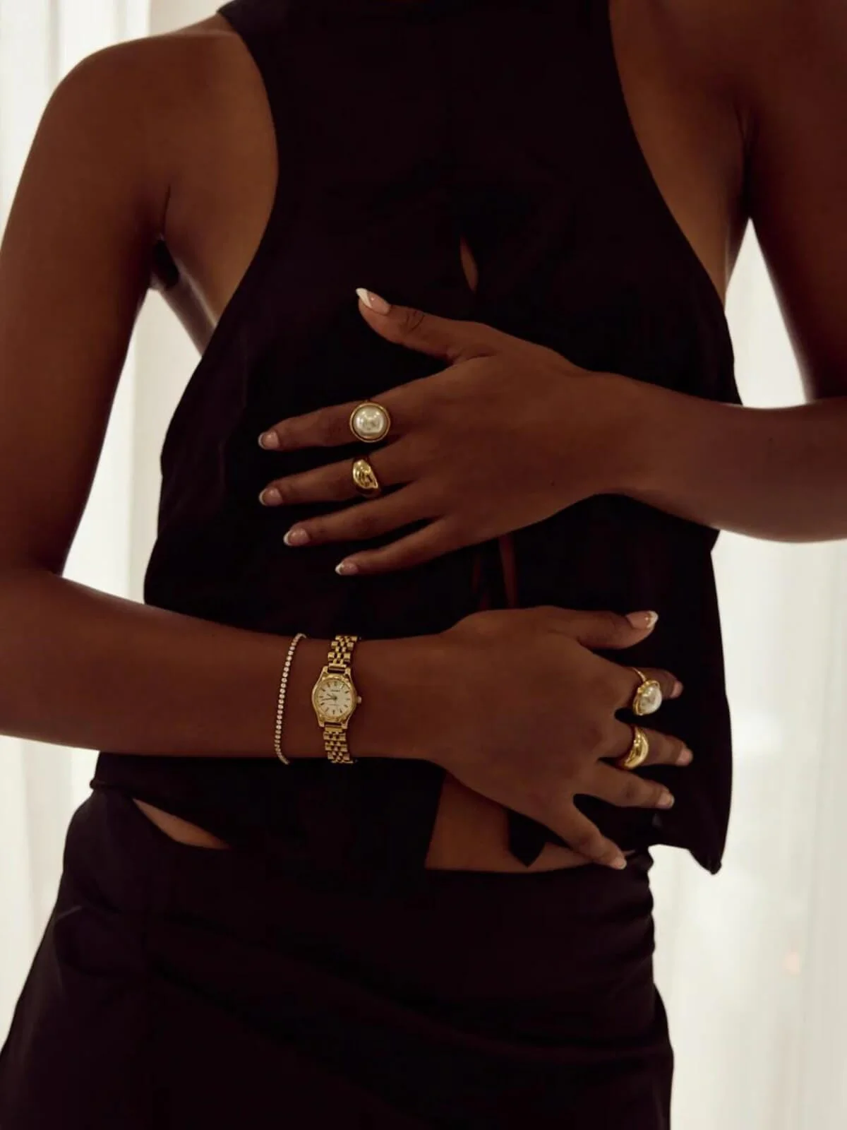 Tabitha Baby Tennis Bracelet - Gold - Image 2