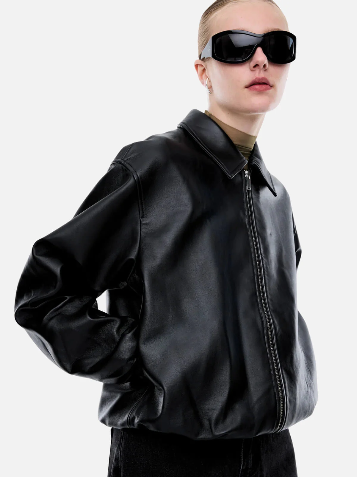 Arizona Leather Jacket - Black - Image 3