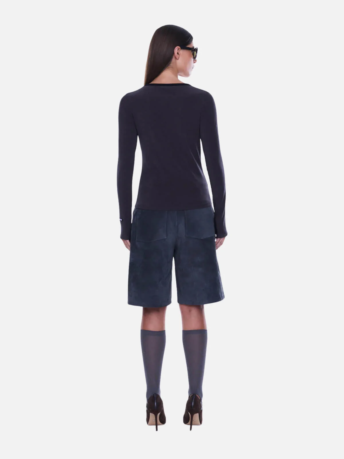 Jade Long Sleeve Top - Charcoal - Image 3