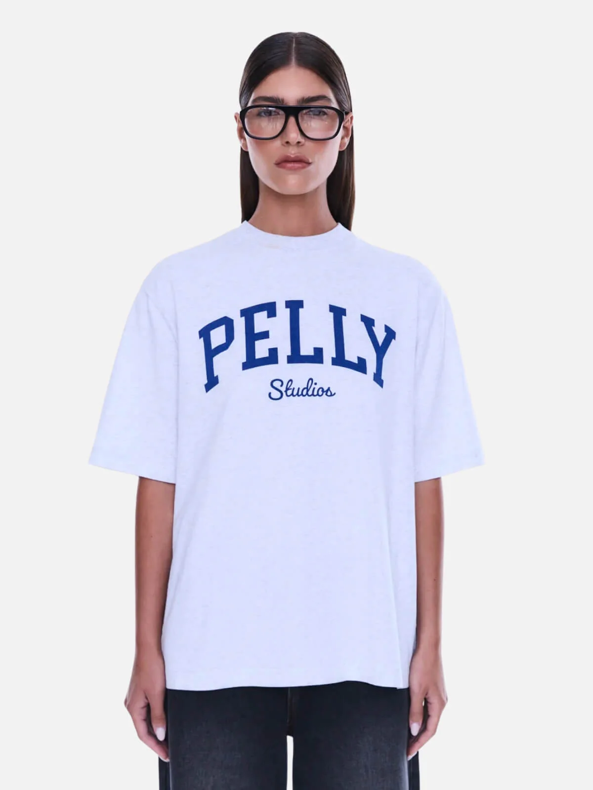 Sophia Relaxed Tee - White Marle - Image 2