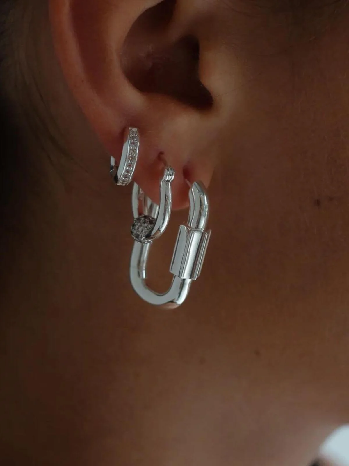 Disengage XL Hoops: Brass + Sterling Silver - Image 2