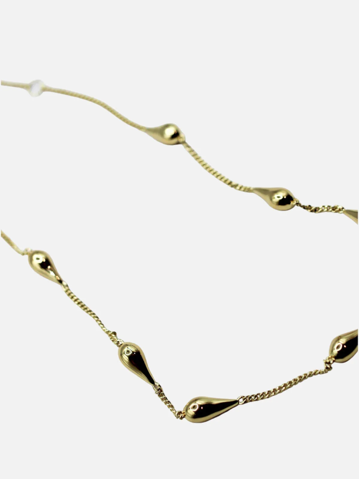 Rainfall Necklace: Brass + 18K Gold Plating - Image 3