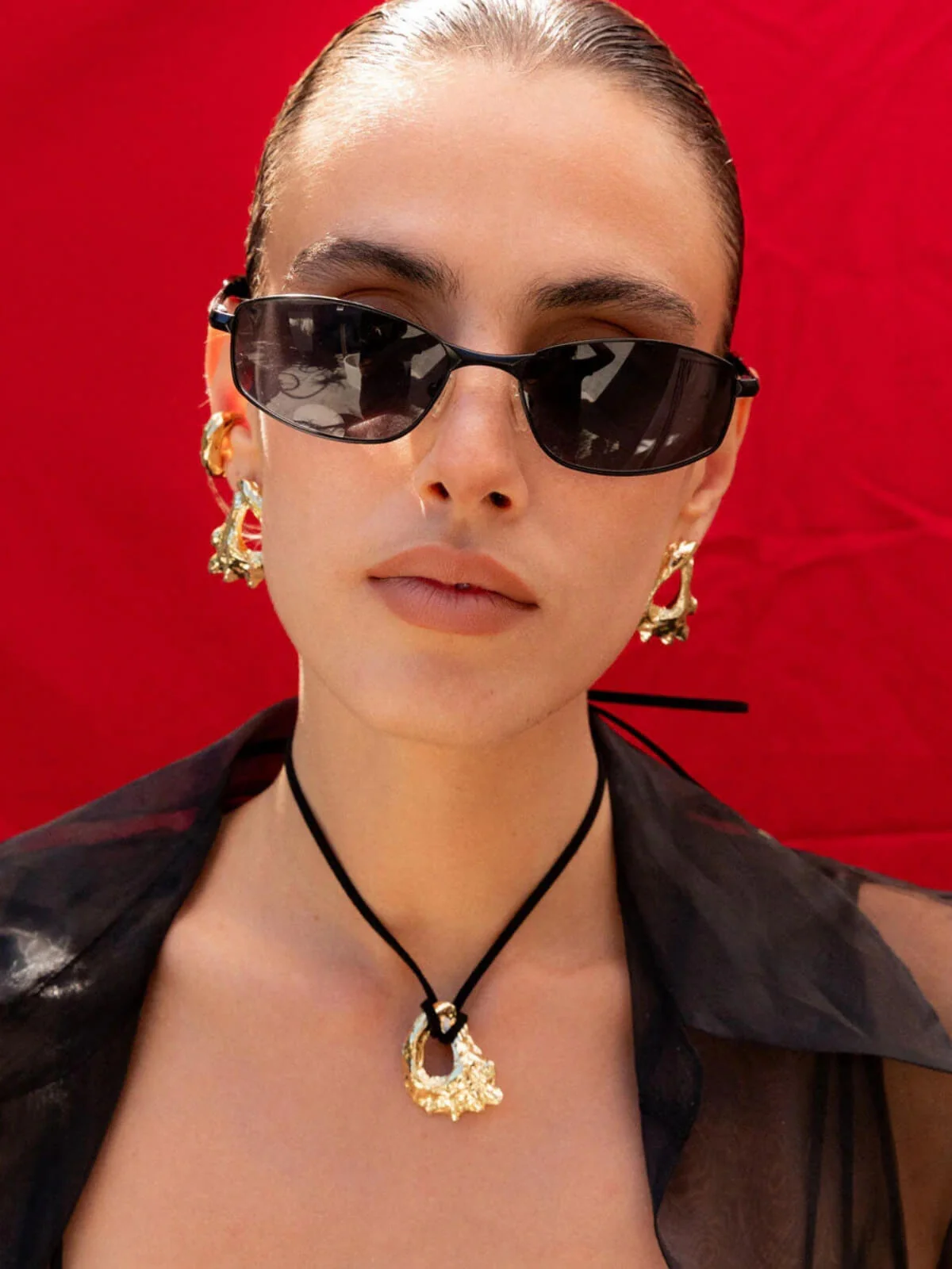 Horizons Shell Cord Necklace: Brass + 18K Gold Plating - Image 3