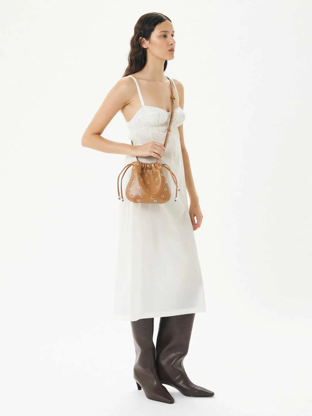 Halle Eyelet Crossbody Bag - Camel - Image 3