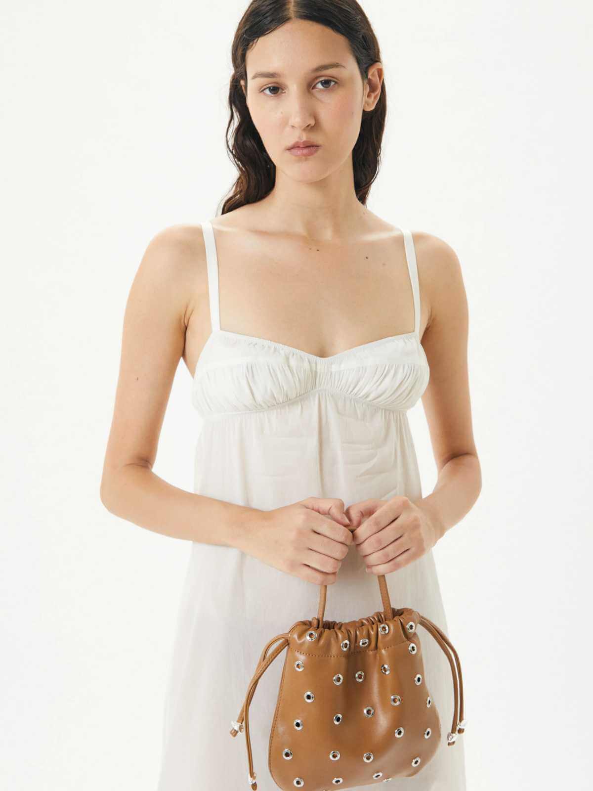 Halle Eyelet Crossbody Bag - Camel - Image 4