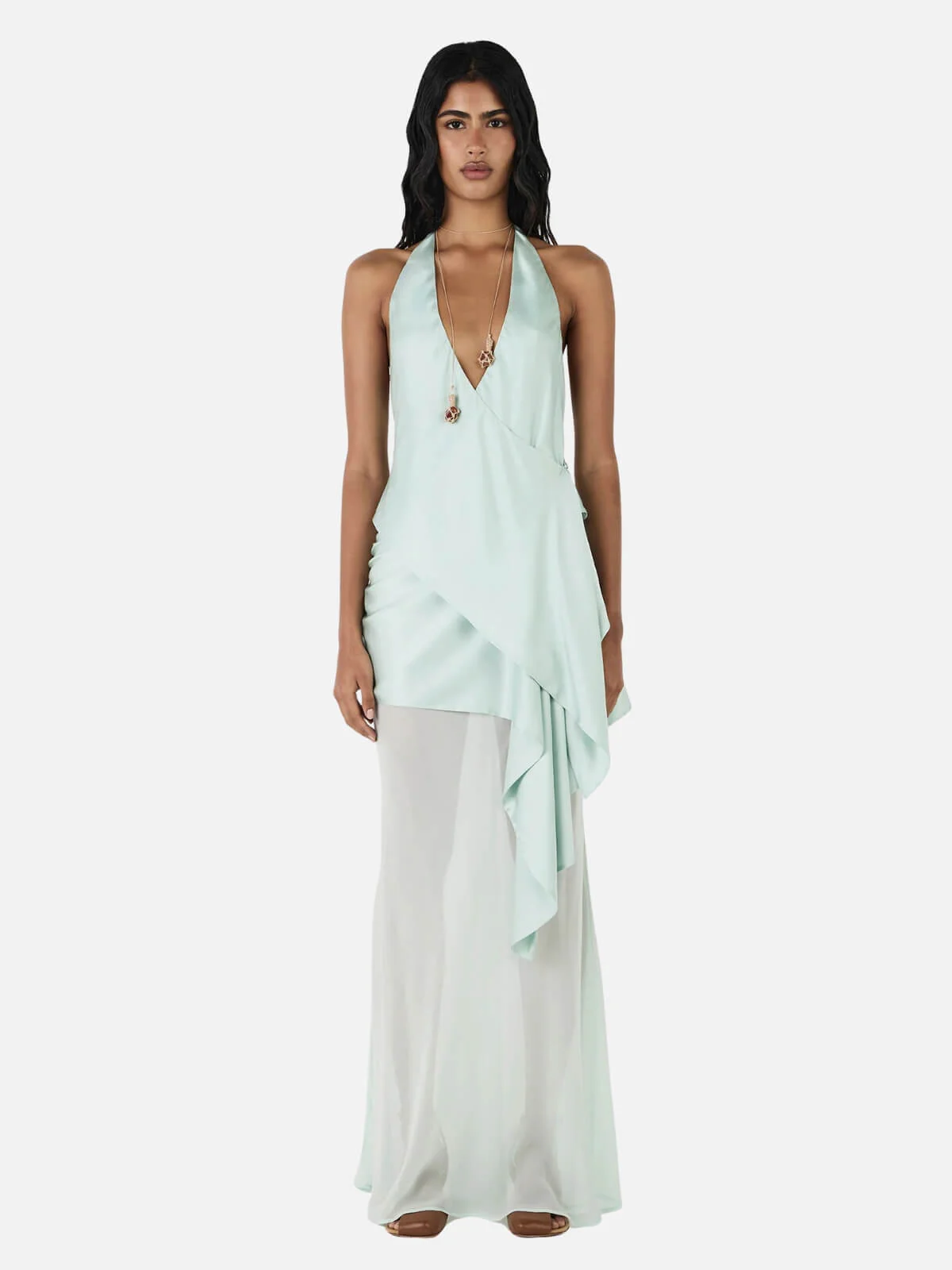 Aisling Halter Top - Seafoam