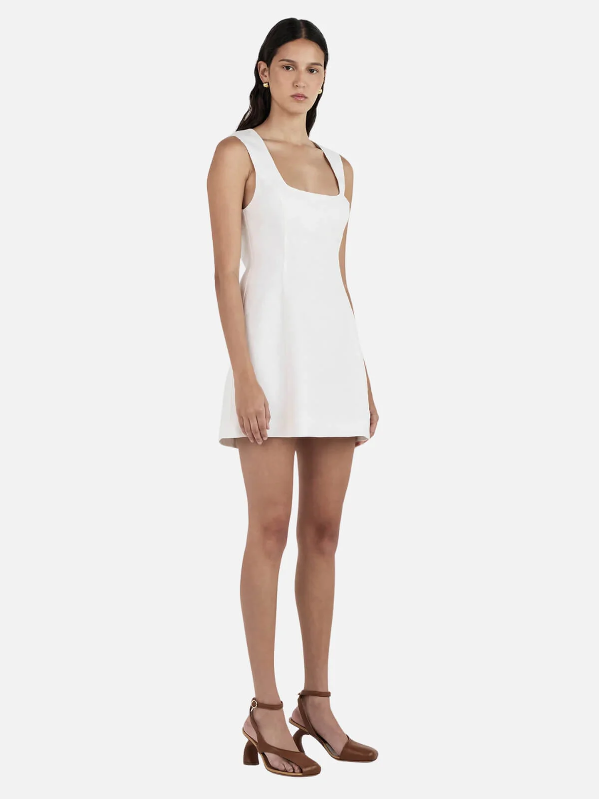 Bonython Linen Mini Dress - Ivory - Image 3