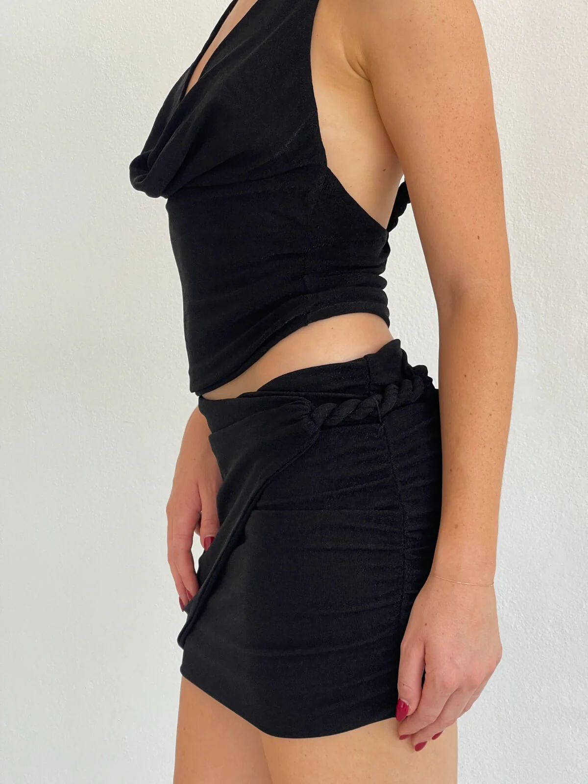 Elowen Mini Skirt - Black - Image 2