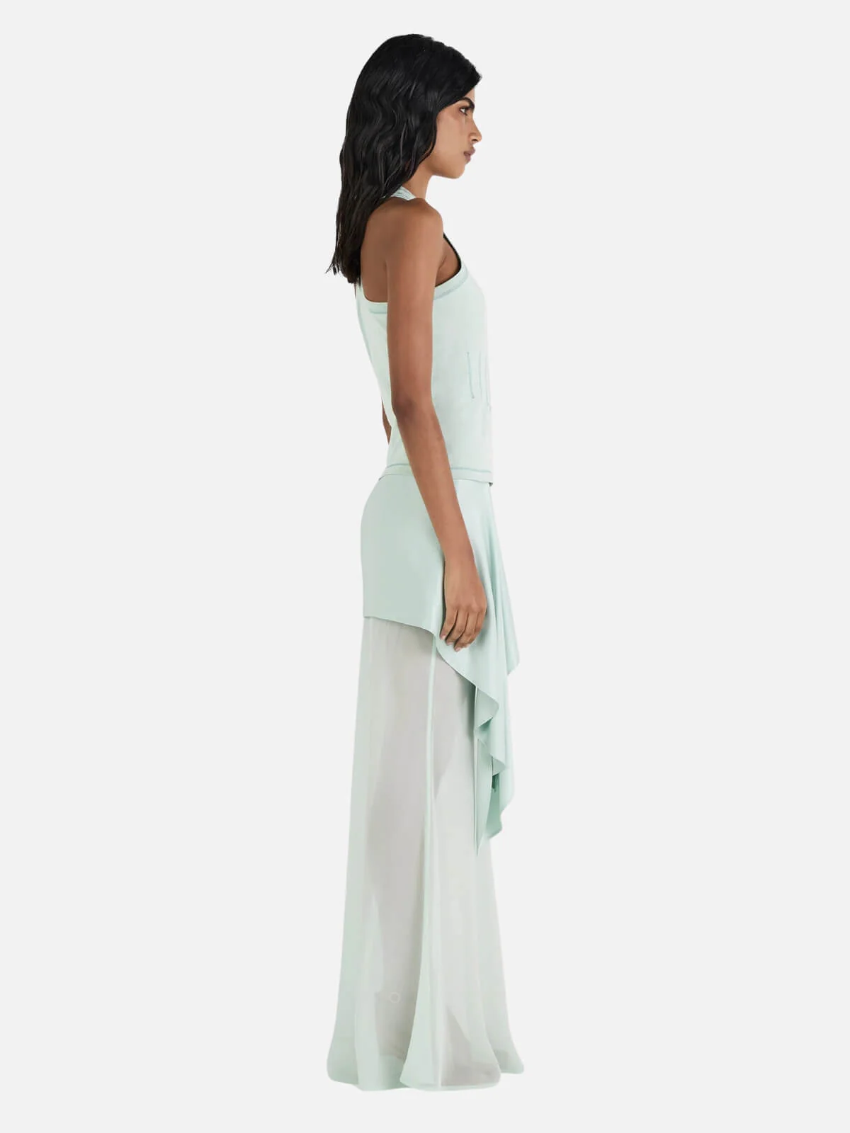 Vesper Silk Skirt - Seafoam - Image 5