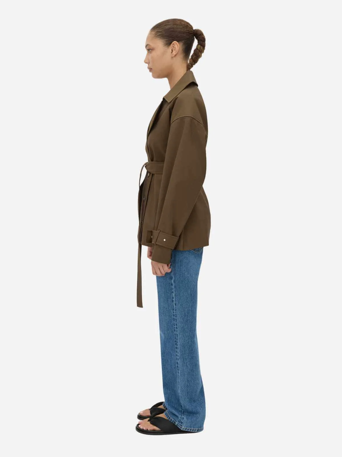Malia Belted Jacket - Mocha - Image 3
