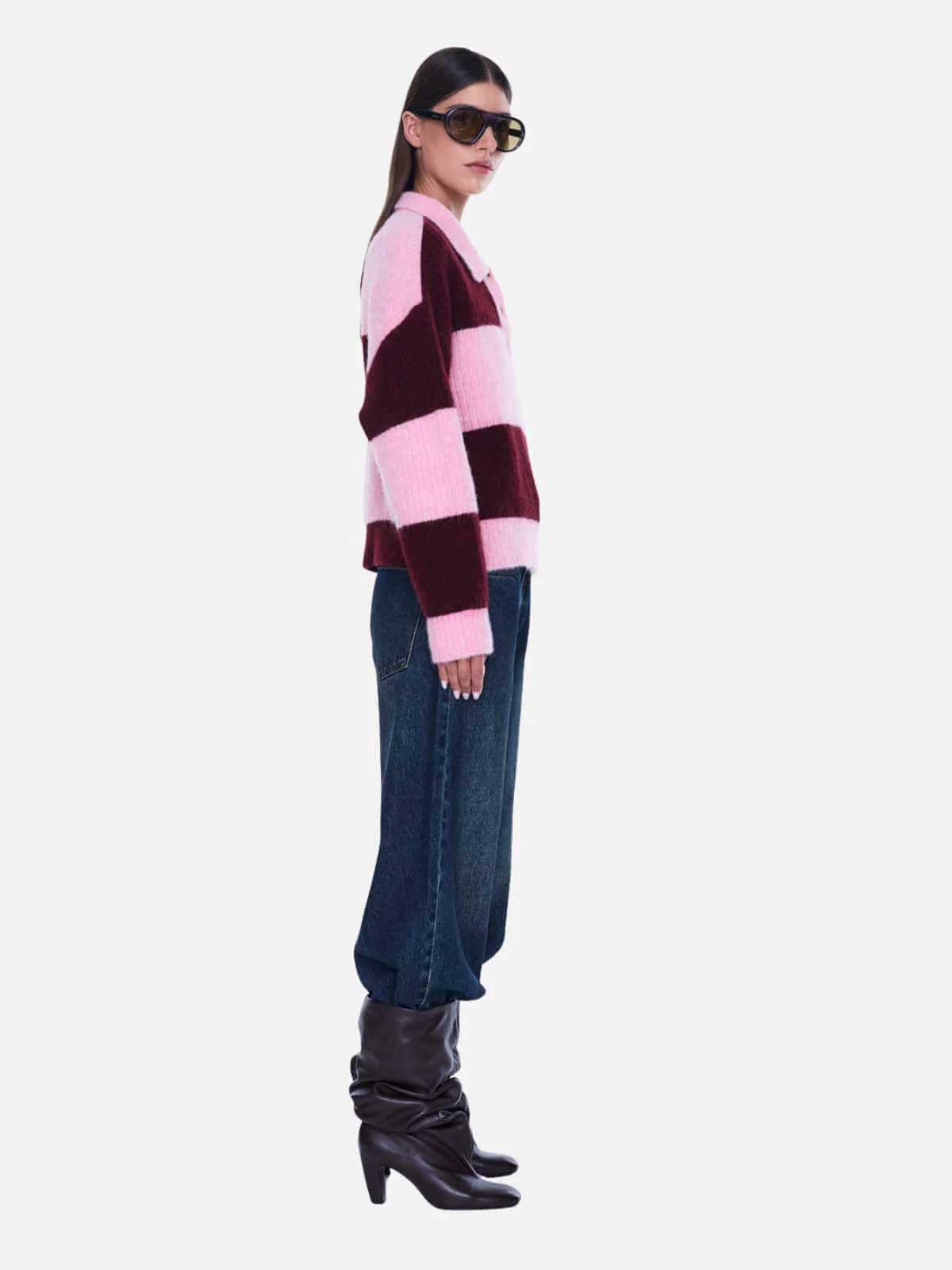 Mikaela Knit Sweater - Cherry Stripe - Image 3
